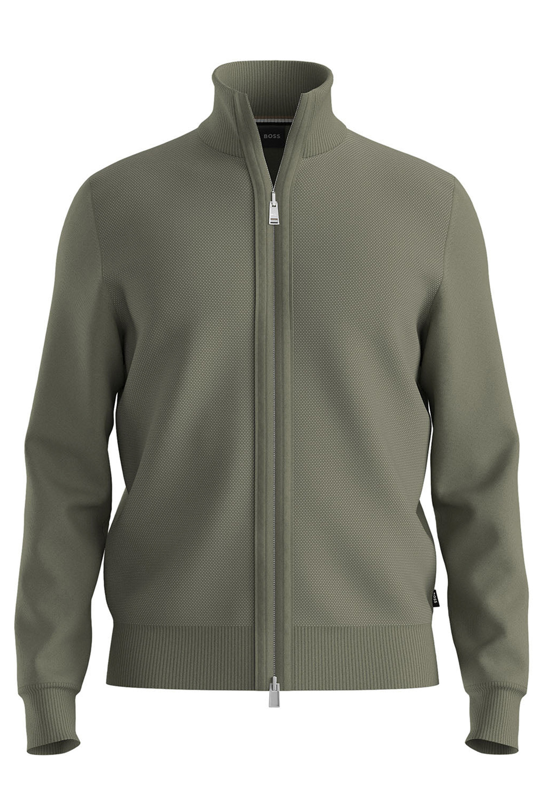 Cárdigan De Lana Virgen Con Cremallera