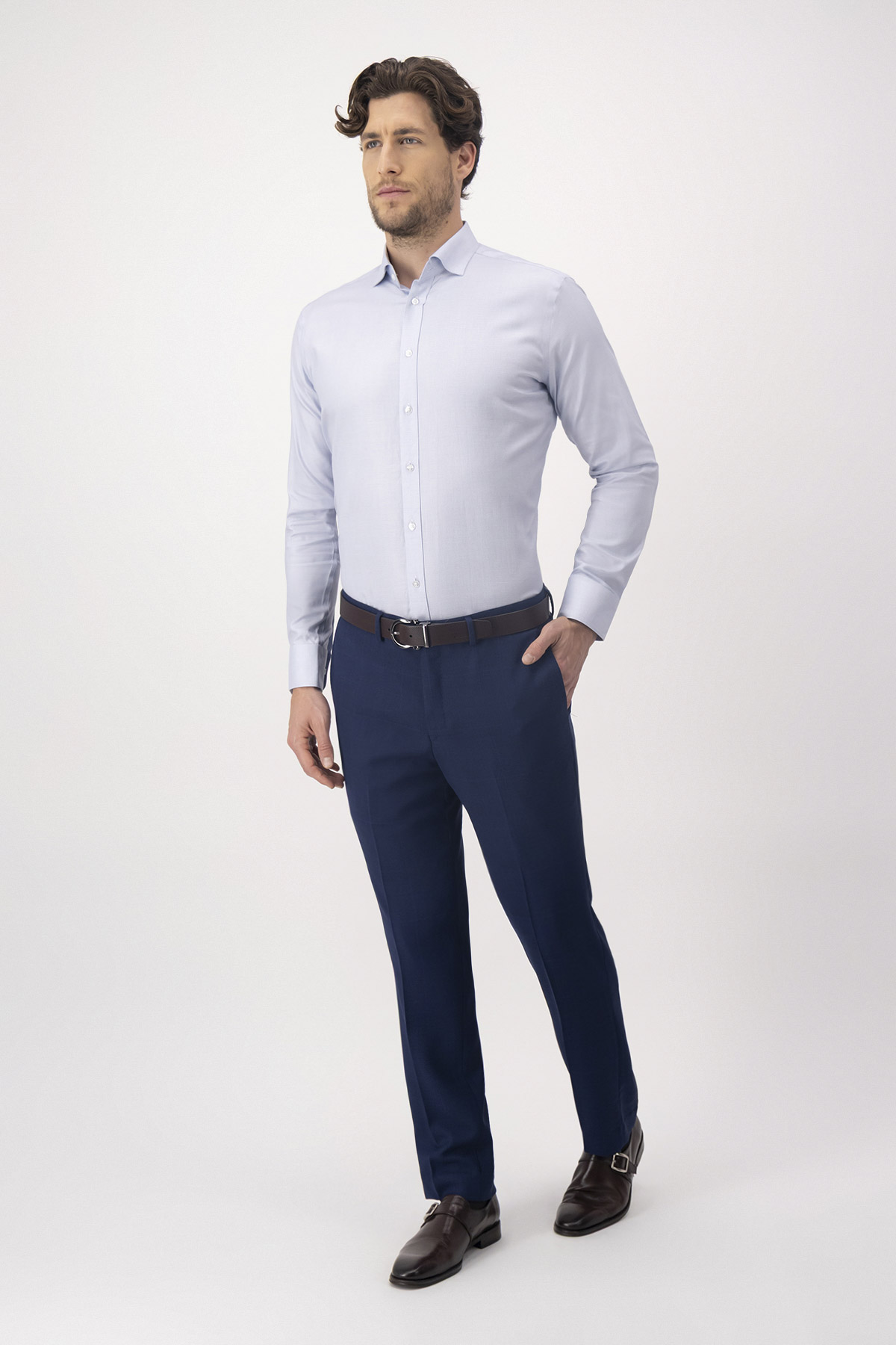 Camisa Formal NON IRON Contemporary Fit Azul