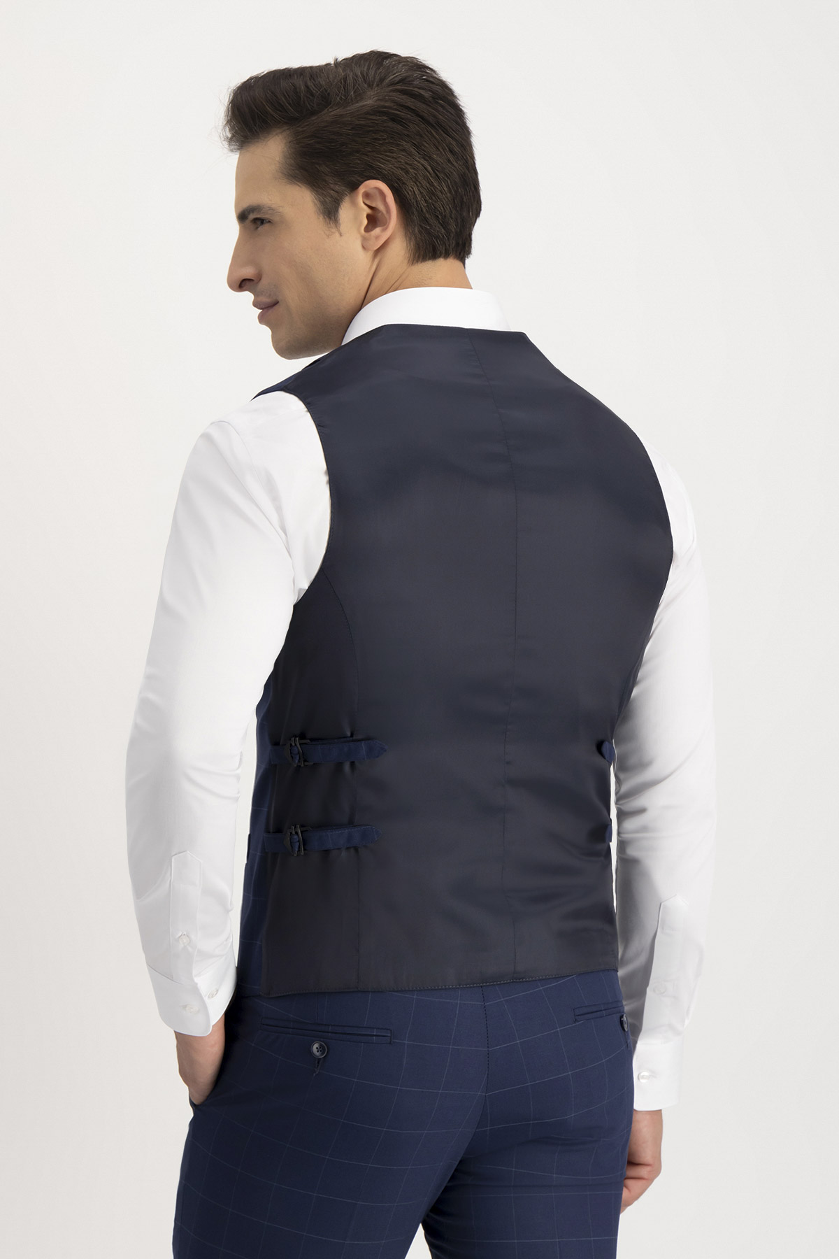 Traje Trío Slim Fit Azul Cobalto