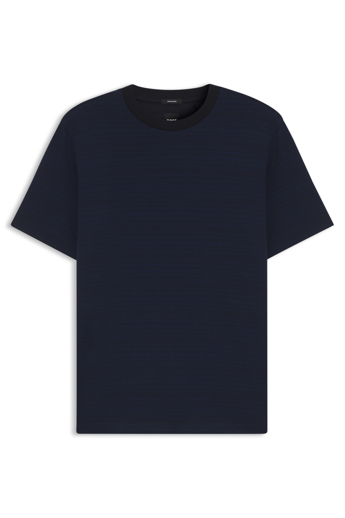 Camiseta De Algodón Mercerizado Con Diseño De Cuadrícula image number 4