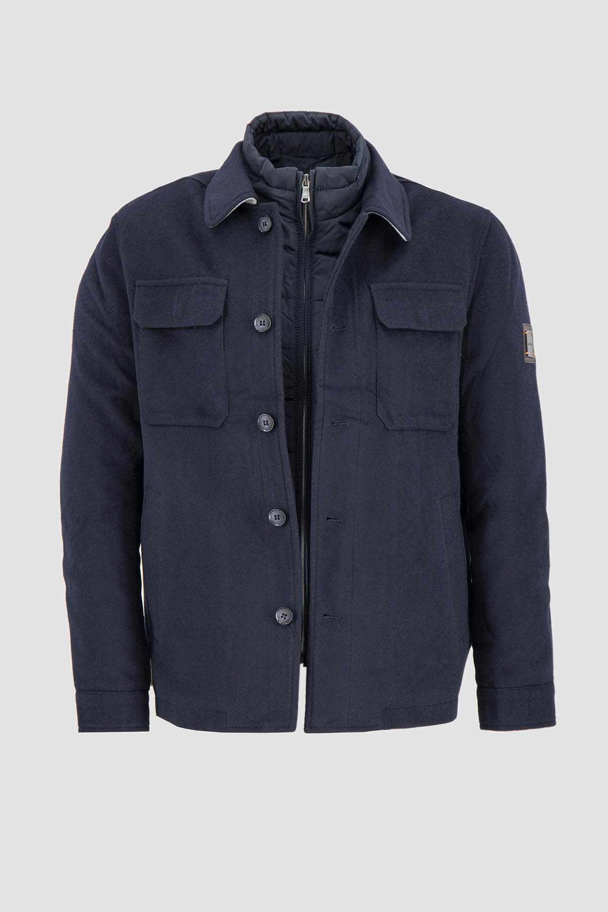 Chamarra Calderoni Azul Marino Contemporary Fit