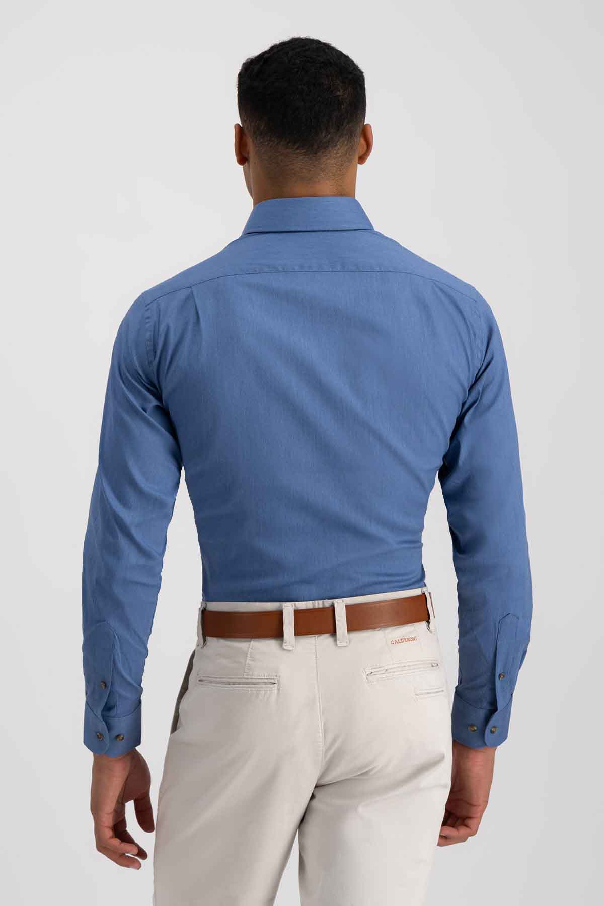 Camisa Sport Roberts Super Touch Color Azul Claro Slim Fit