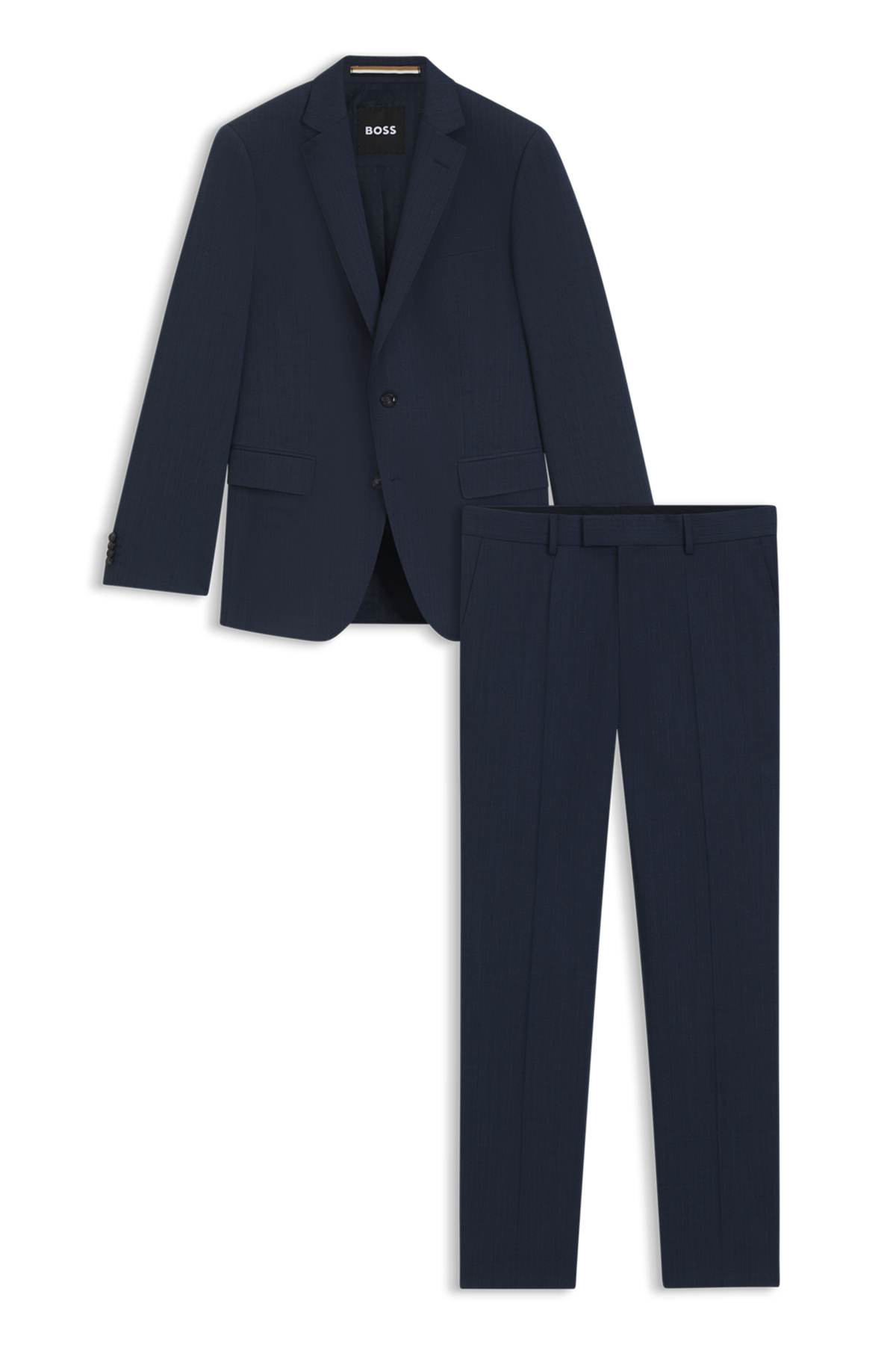 Traje Slim Fit En Tejido Elástico Con Microestampado image number 7