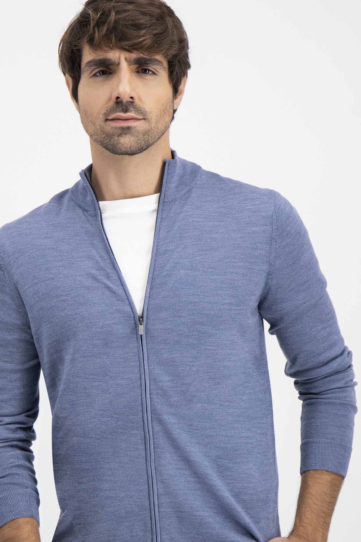 Suéter Calderoni Azul Contemporary Fit