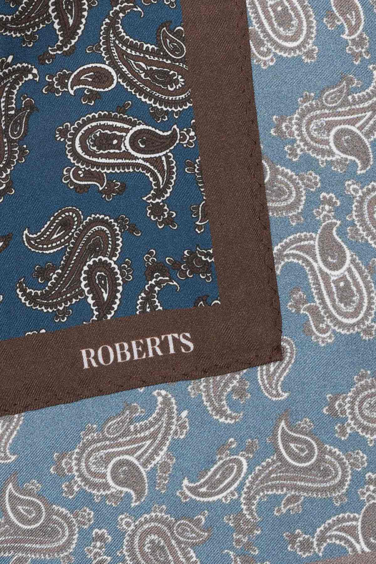 Pañuelo De Bolsillo De Seda Azul image number 2