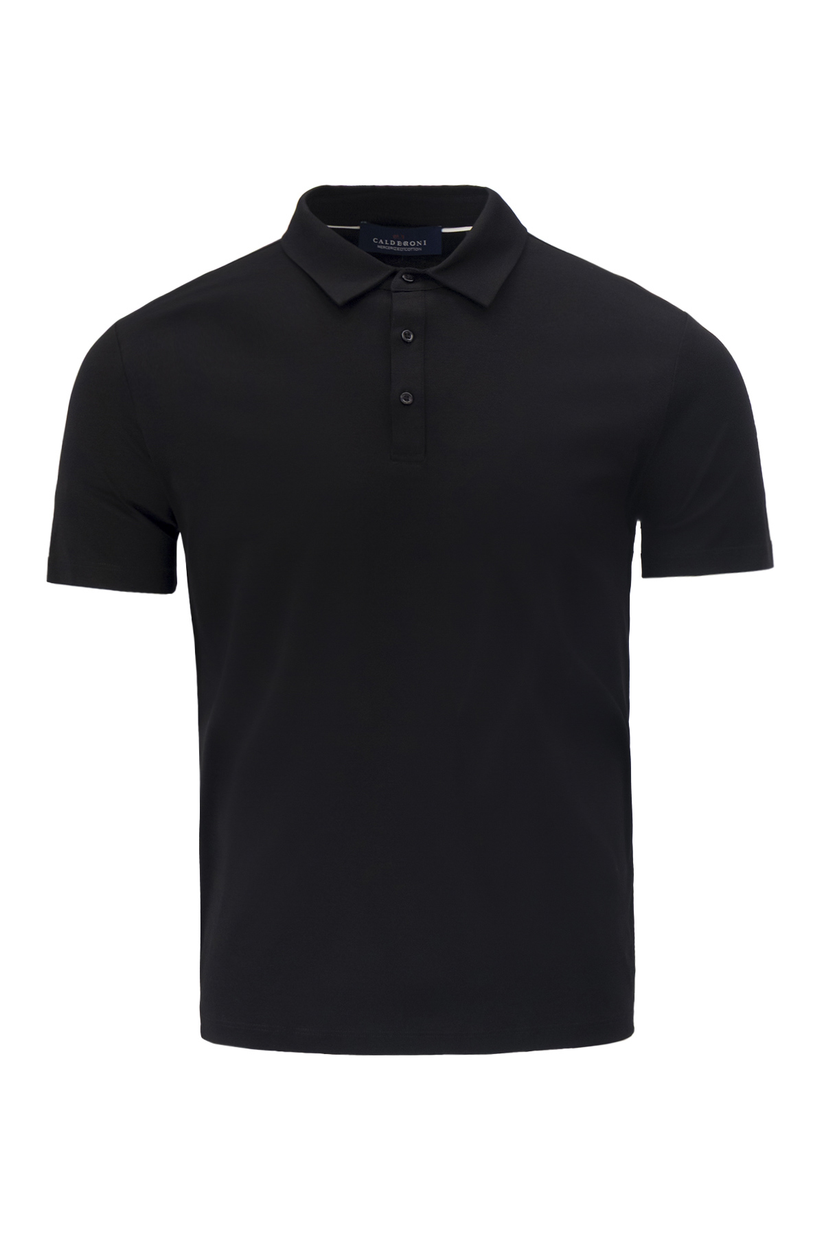 Playera Tipo Polo MERCERIZED COTTON Contemporary Fit Negro