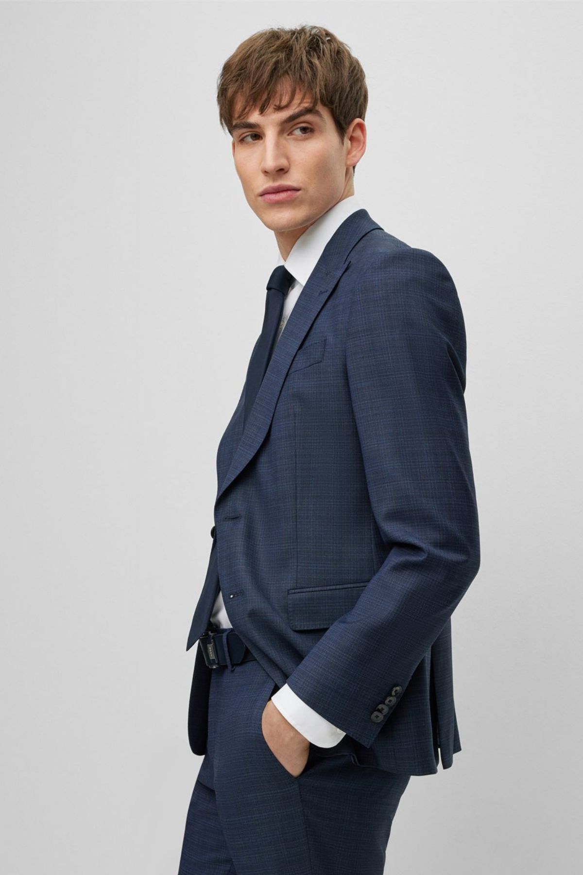 TRAJE  BOSS FORMAR AZUL SLIM FIT DE LANA