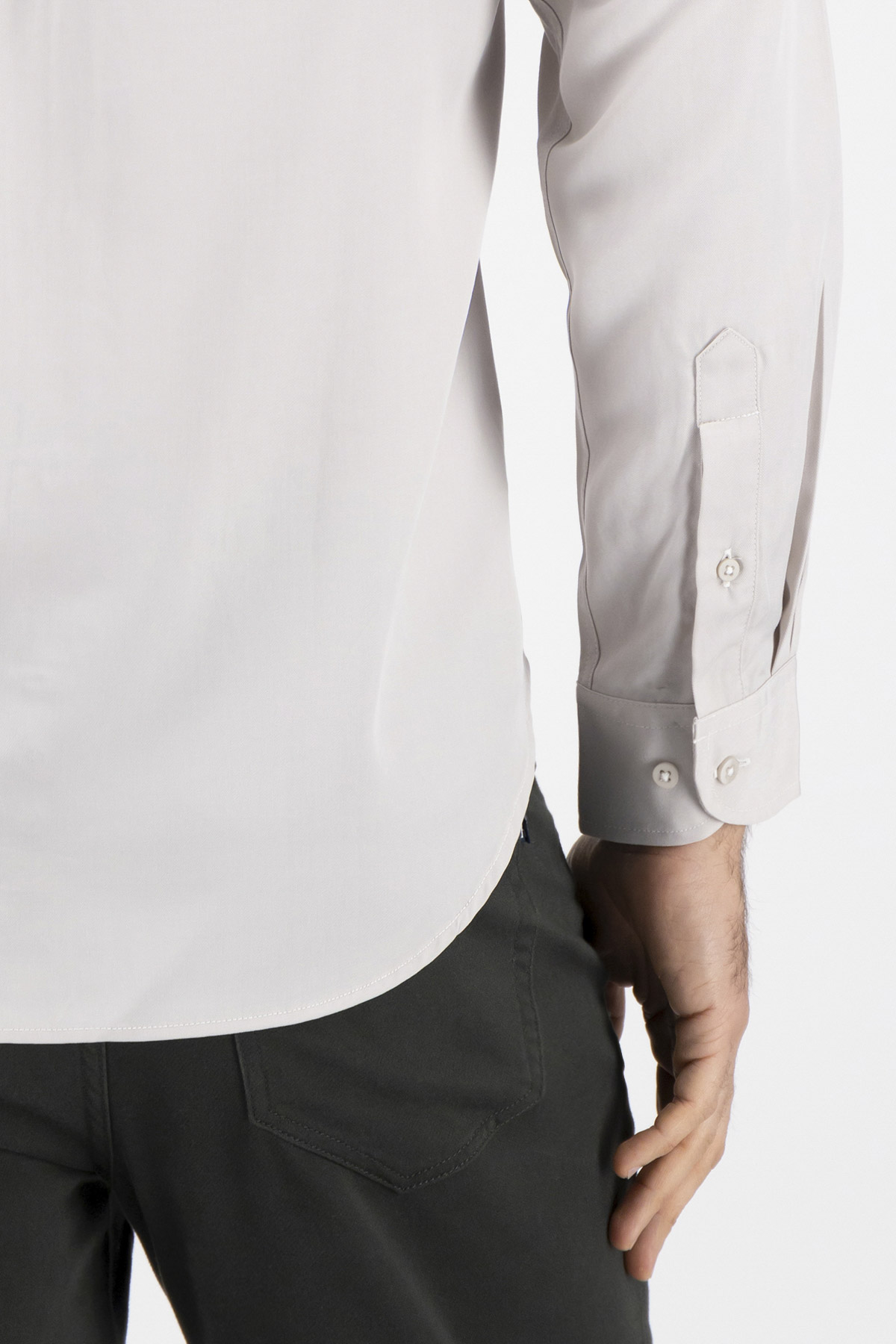 Camisa Casual Bio Tencel Slim Fit Gris