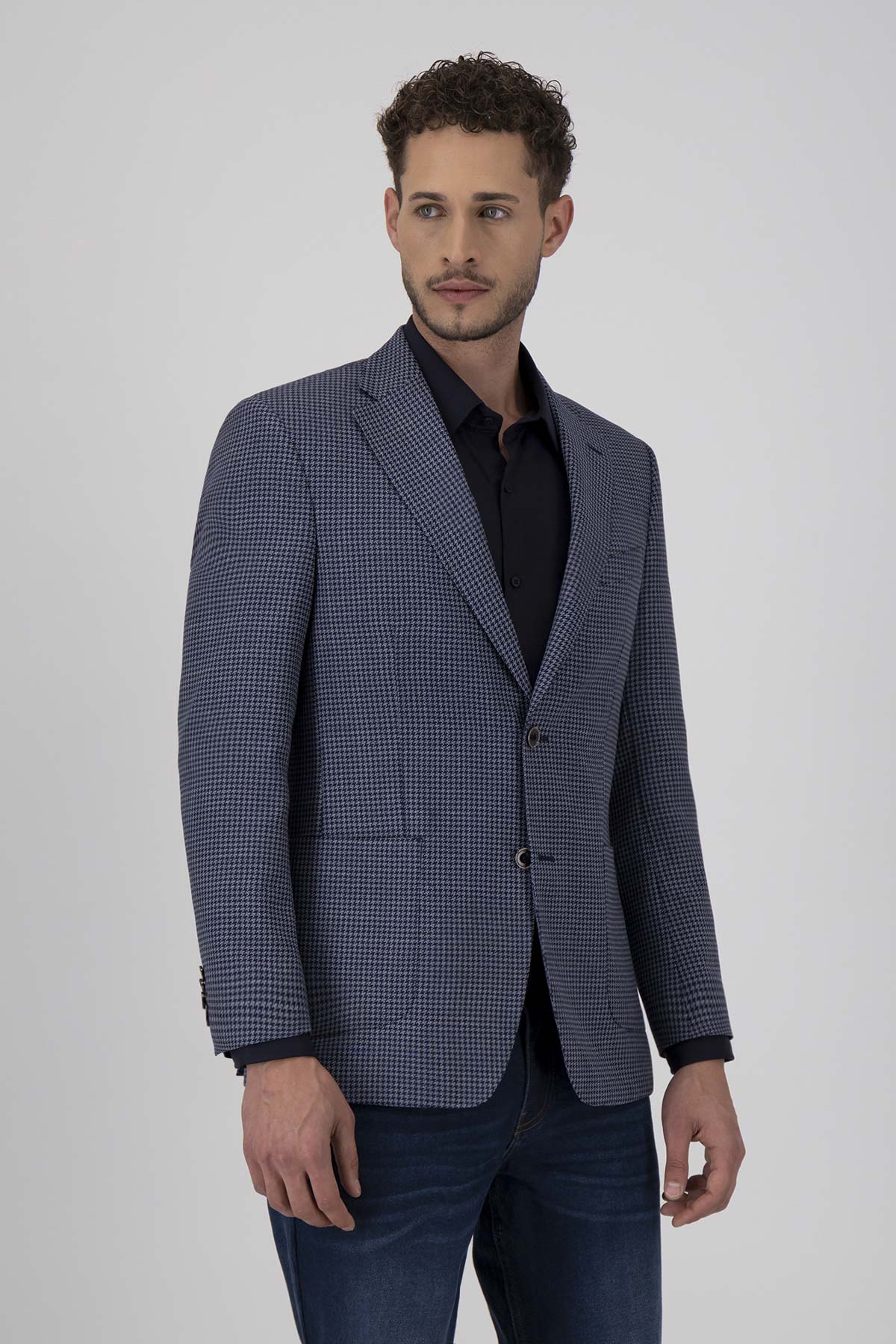 Saco Casual Color Azul Marino Contemporary Fit