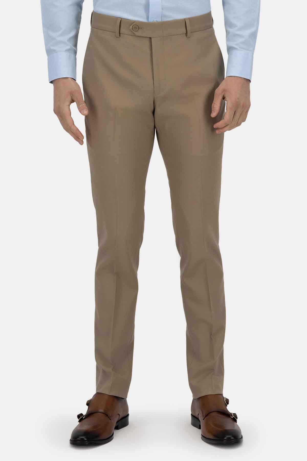 Pantalón Vestir Beige Roberts Slim Fit