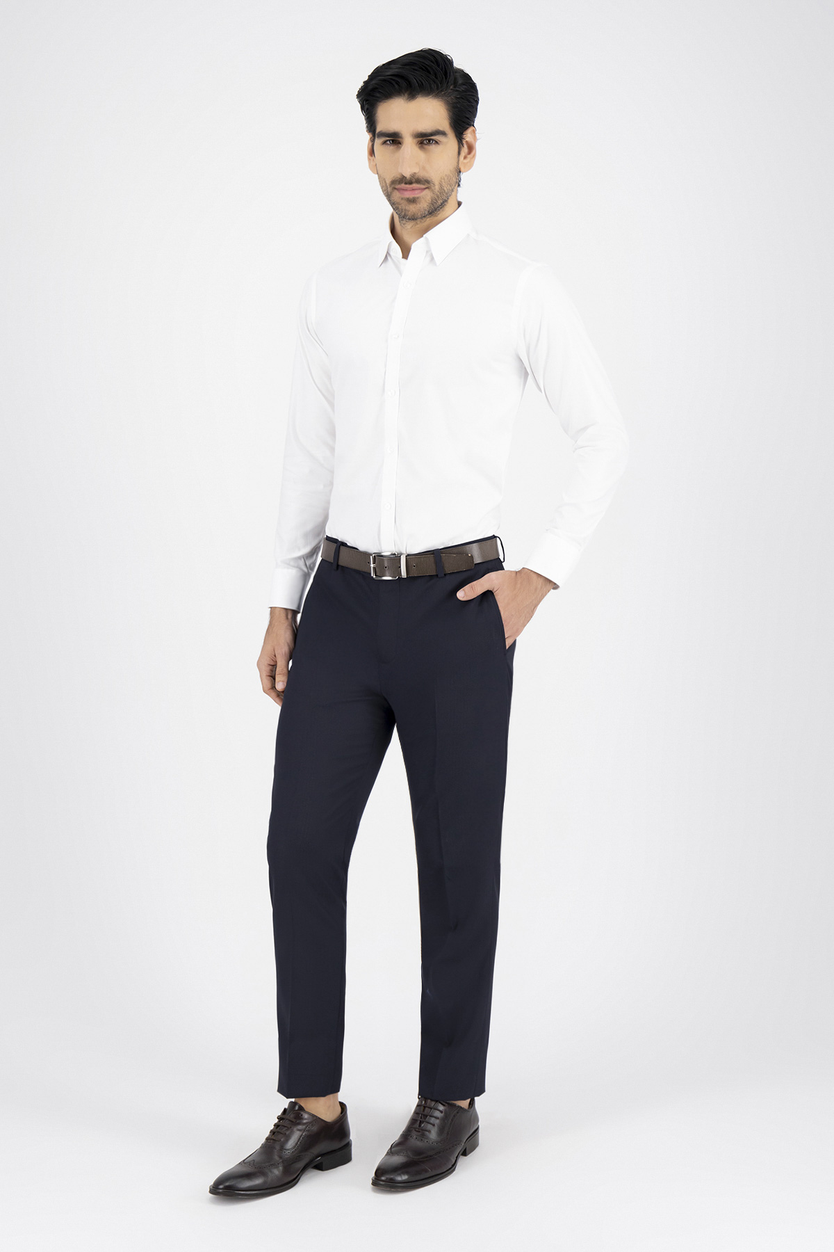Camisa Formal Easy Care Deep White Slim Fit Blanco image number 4