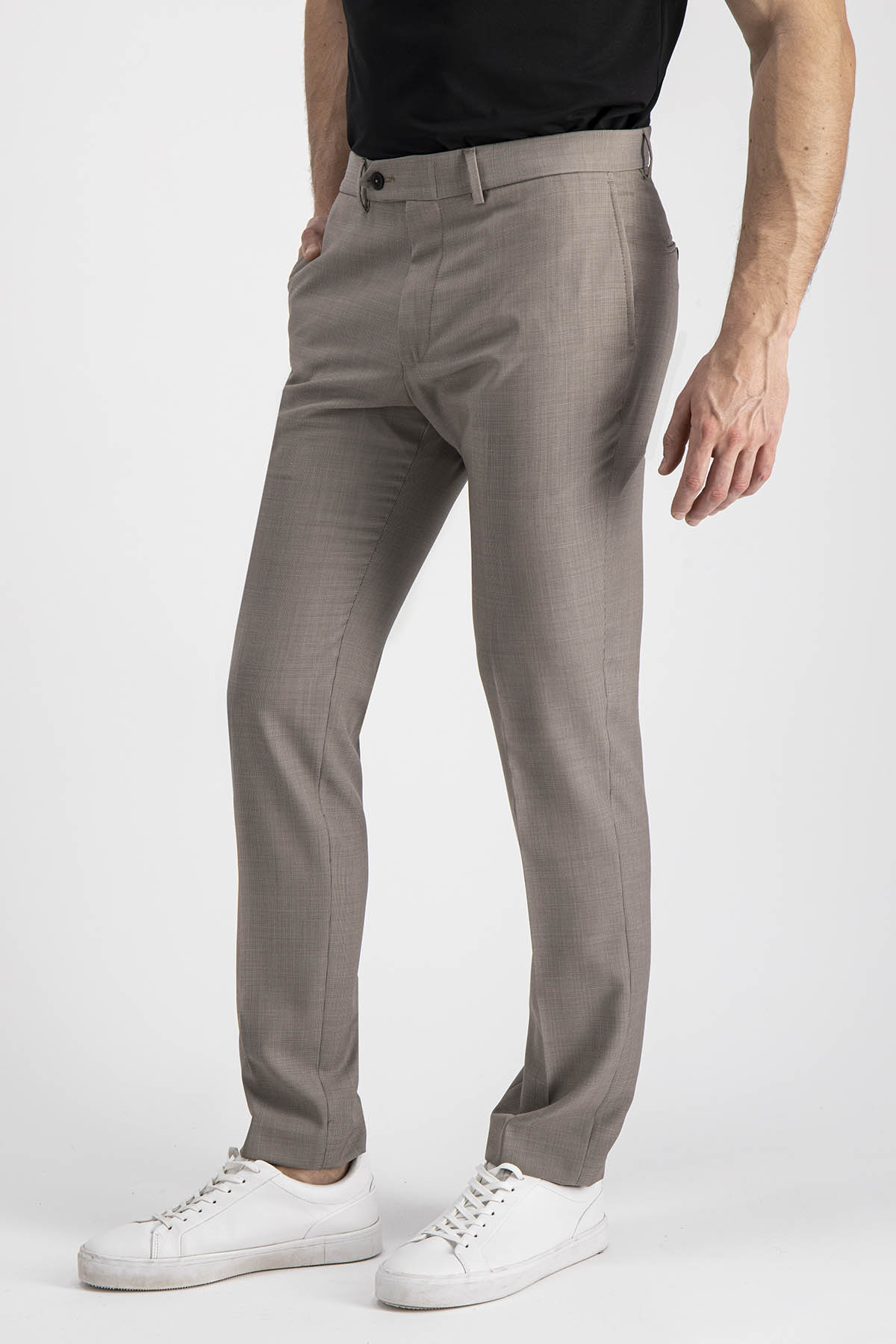 Pantalón Vestir Roberts Café Slim Fit