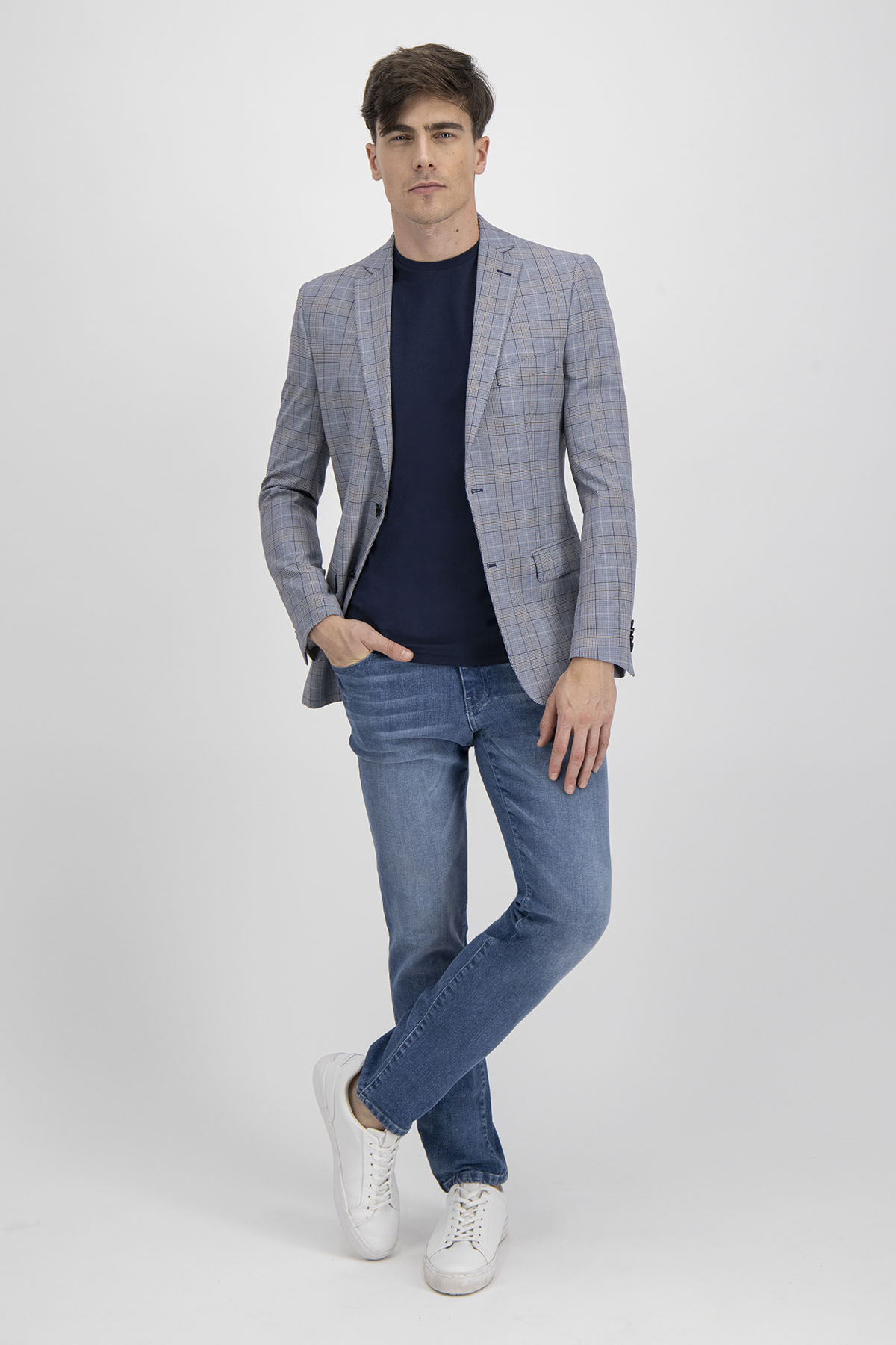 Saco Casual Roberts Red Azul Claro Extra Slim