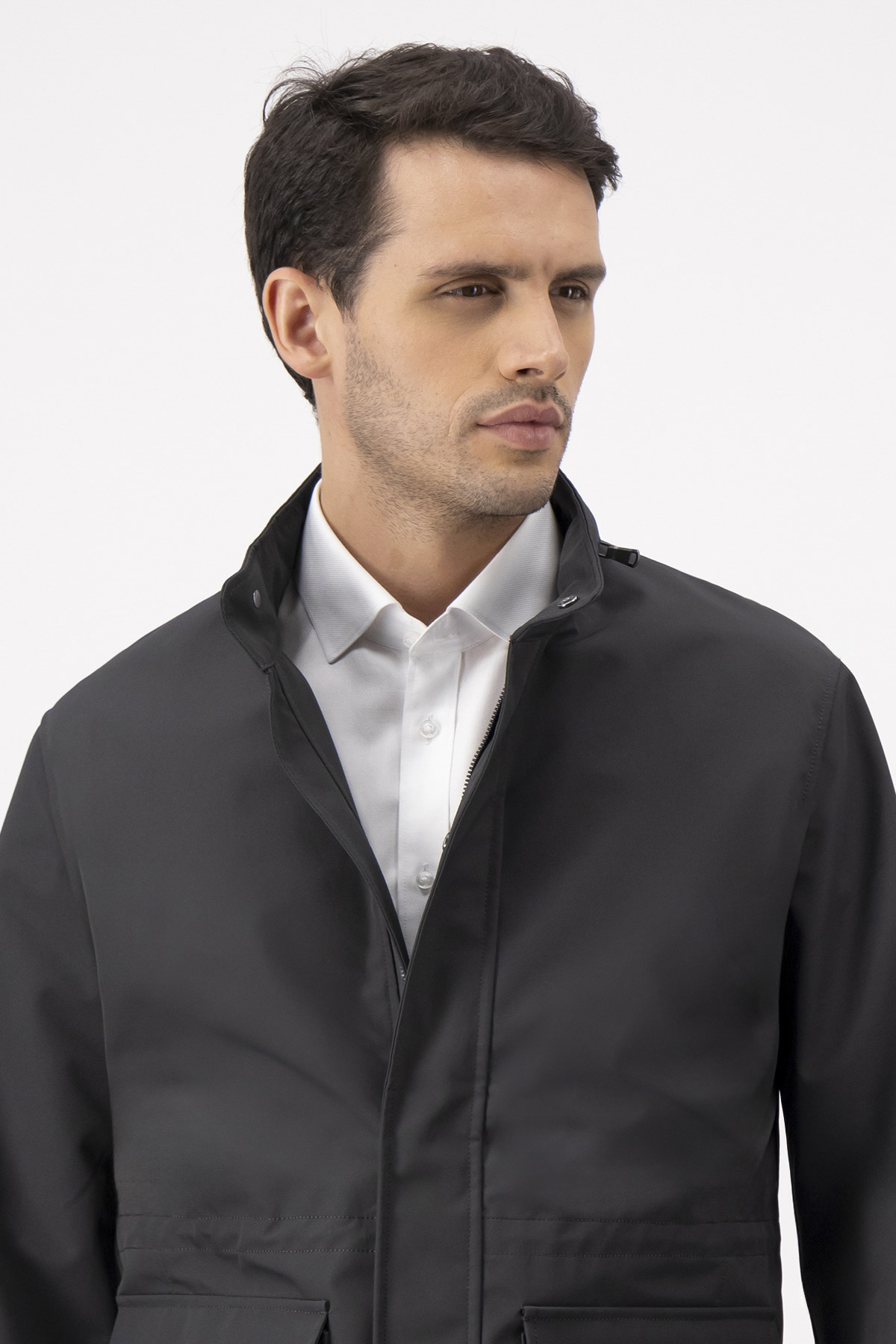 Chamarra Contemporary Fit Gris Oxford