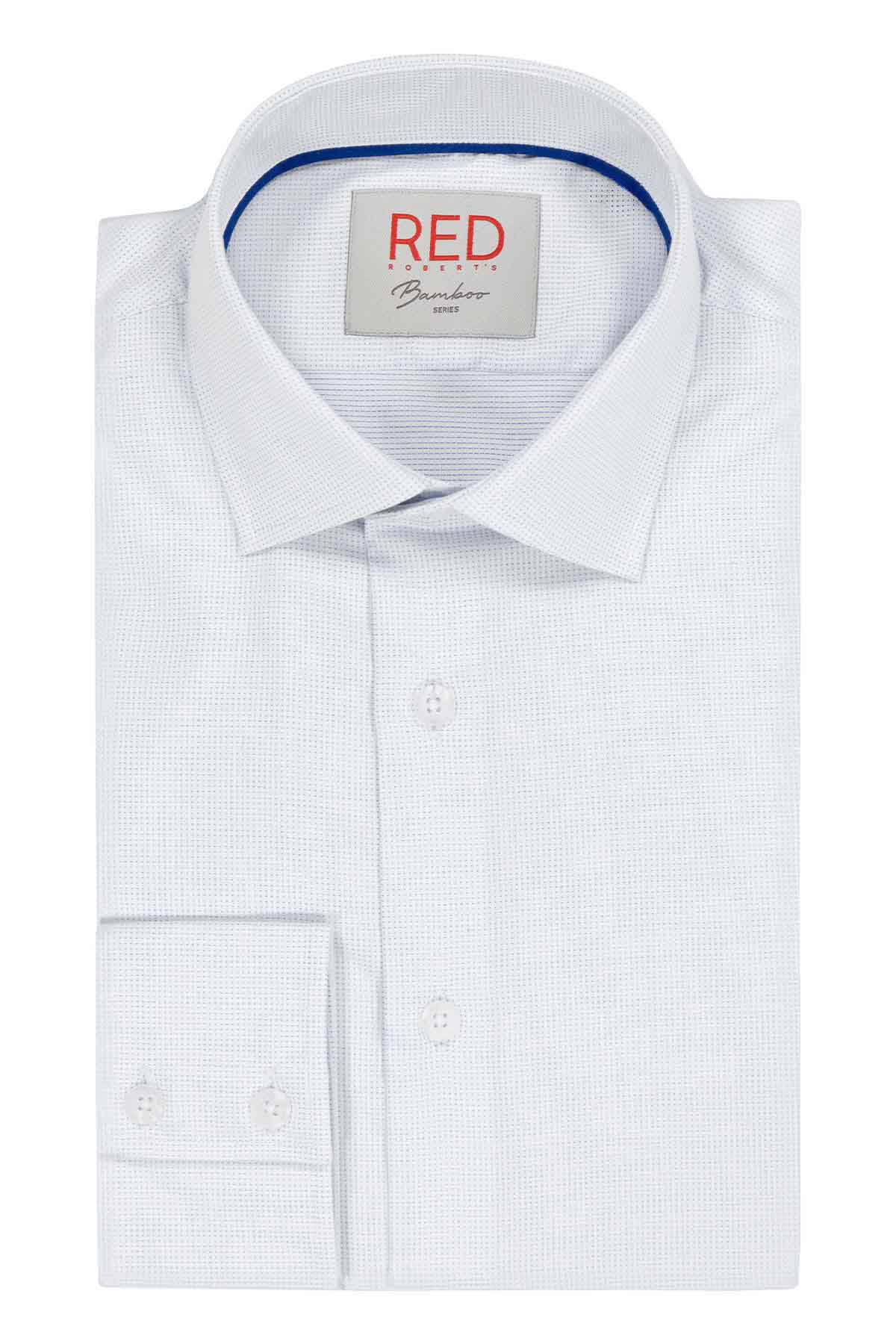 Camisa Vestir BAMBOO Roberts Red Blanco Slim Fit