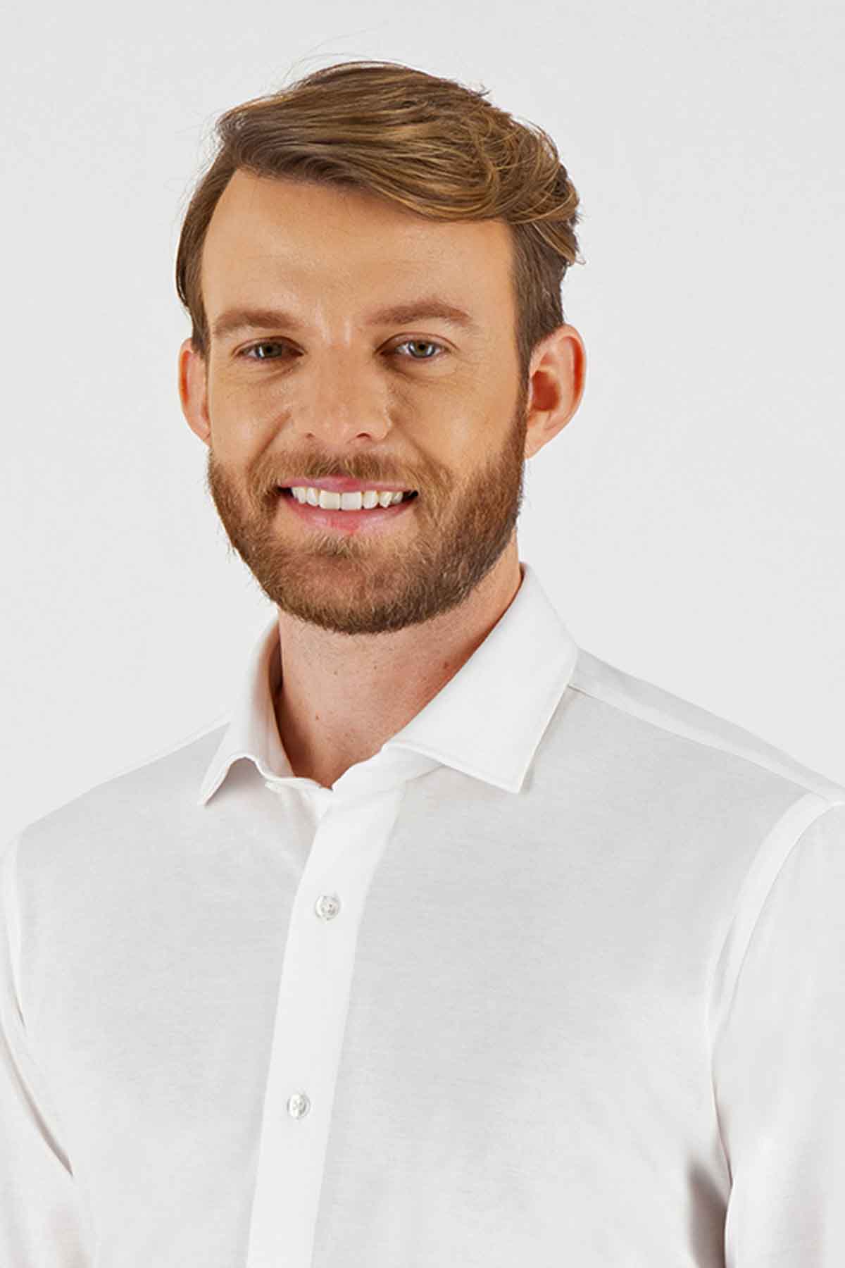 Camisa Knit Calderoni Regular fit Color blanco