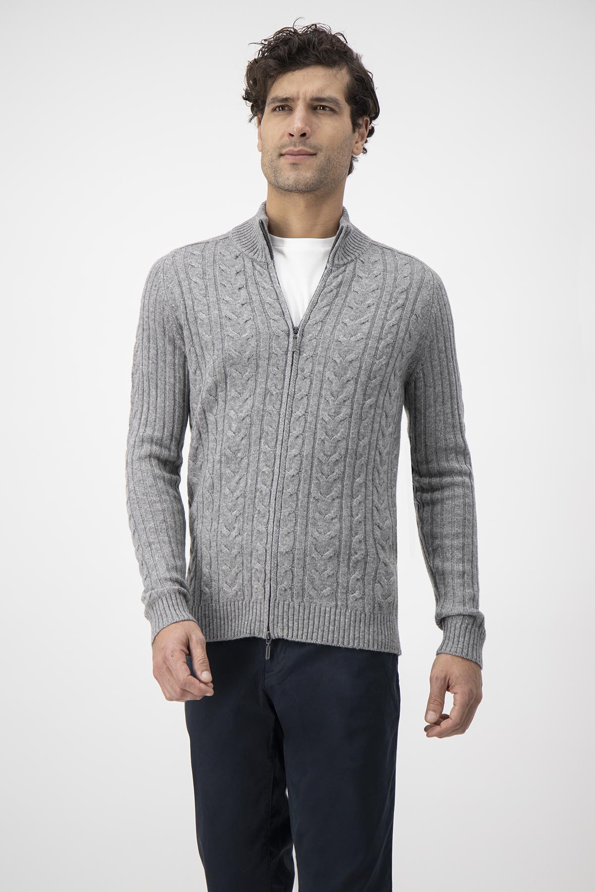 Suéter Calderoni Gris Contemporary Fit
