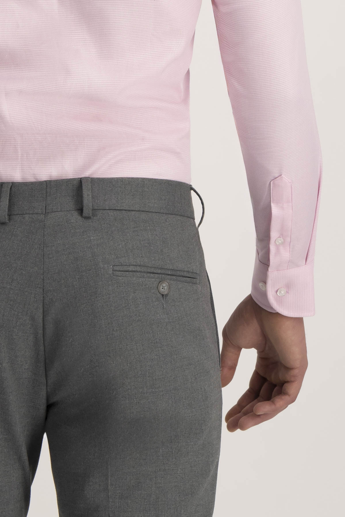 Camisa Formal Easy Care Roberts Slim Fit Rosa