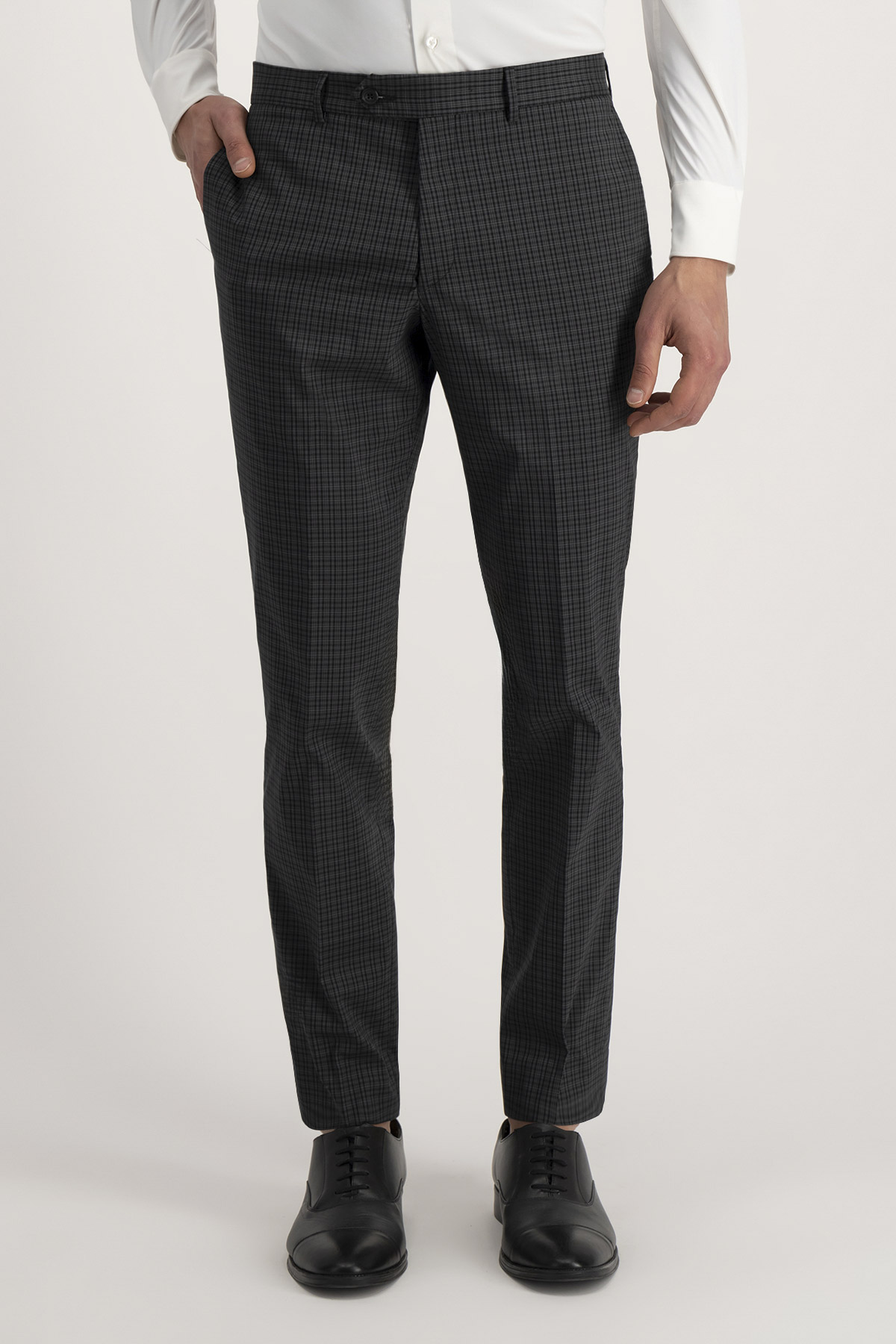 Pantalón Formal Roberts Red Gris Oxford Slim Fit