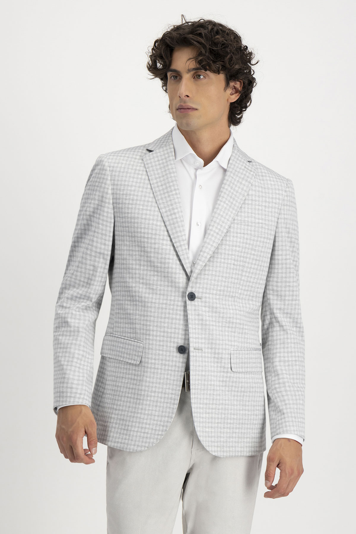 Saco Casual Gris Perla Slim Fit