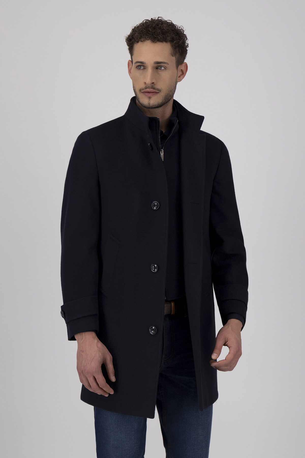 Abrigo Azul Marino Slim Fit