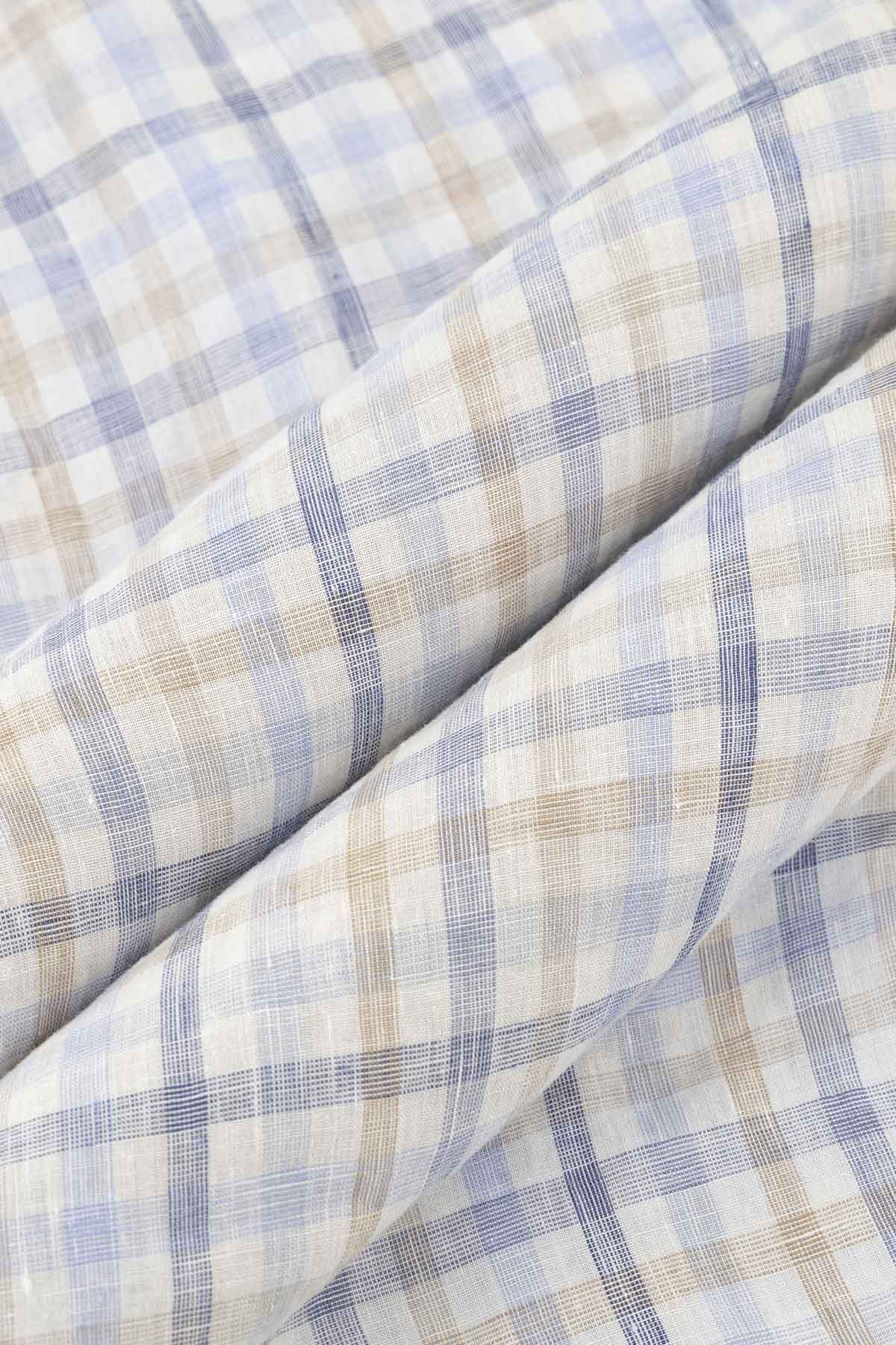 Camisa Casual LINEN Color Azul Contemporary Fit