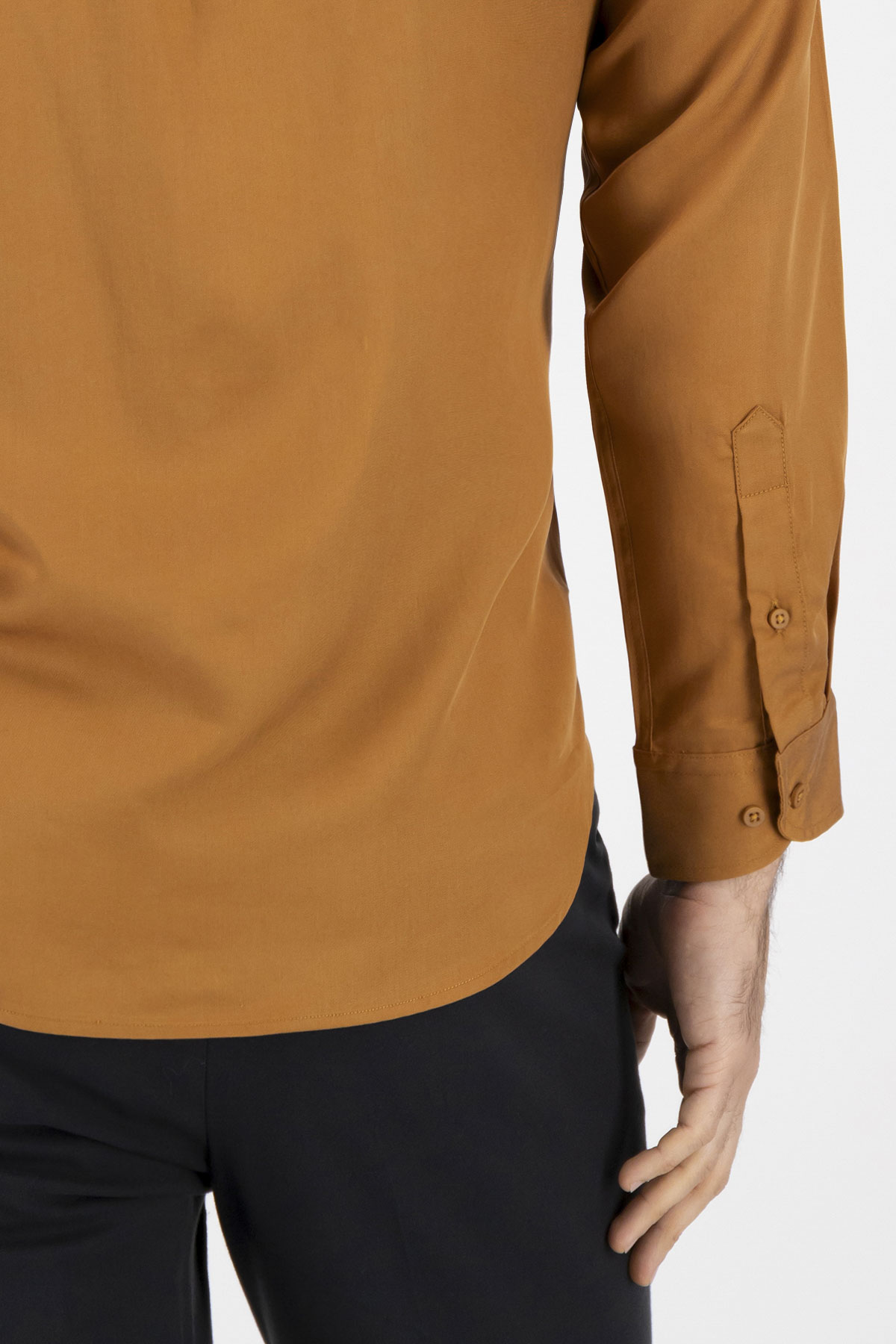 Camisa Casual Bio Tencel Slim Fit Café image number 3