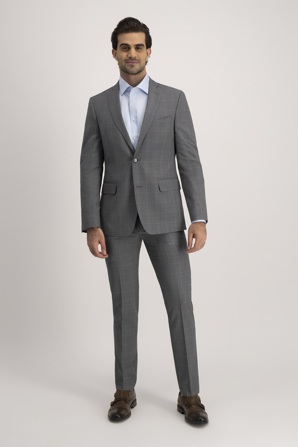 Traje Roberts Gris Oxford Contemporary Fit