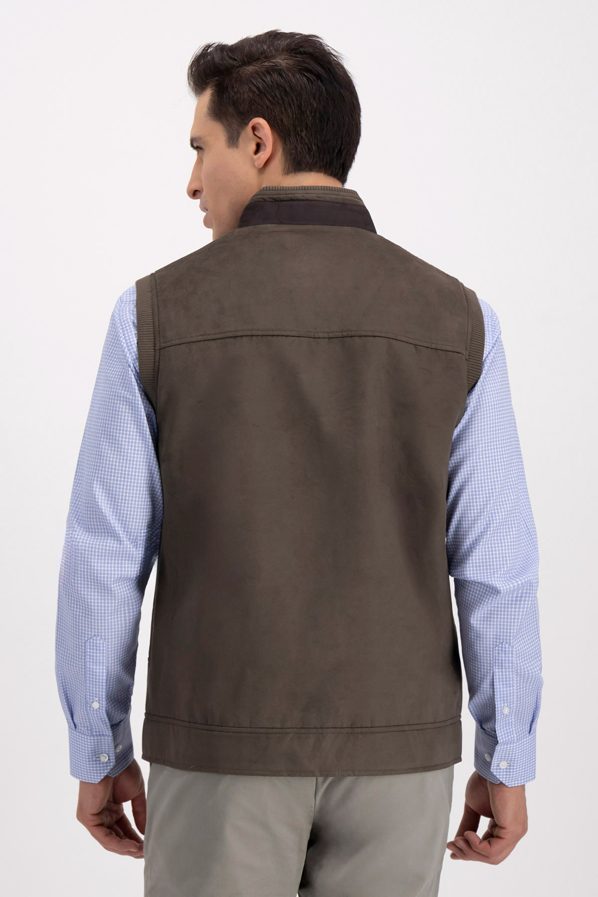 Chaleco SUEDE TOUCH Café Roberts Contemporary Fit