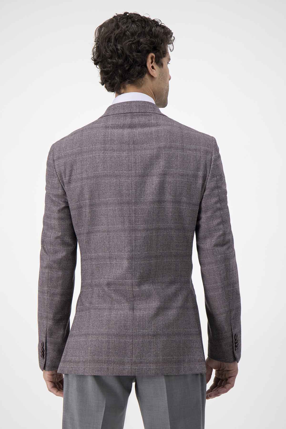 Saco vestir Calderoni Color morado Contemporary fit