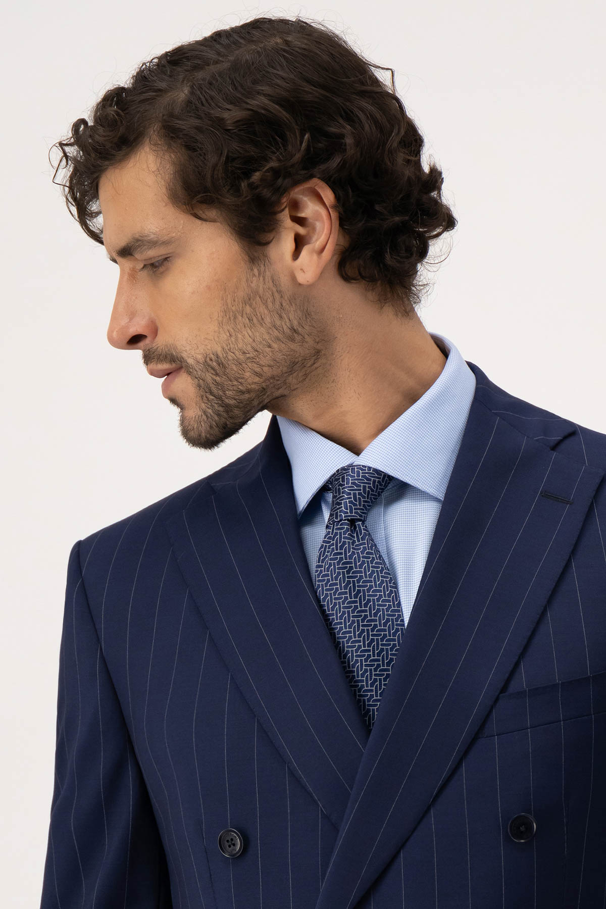 Traje Calderoni Azul Marino Slim Fit