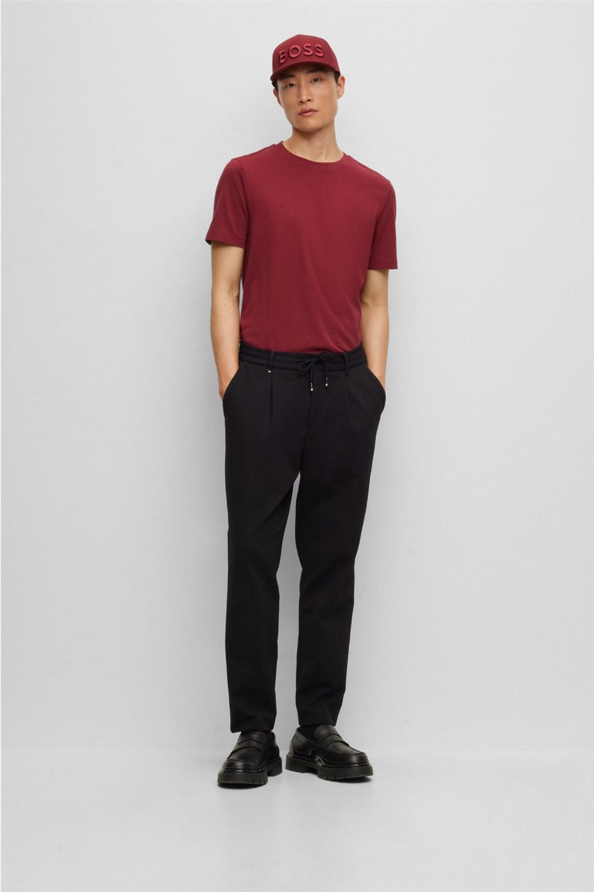 Camiseta en mezcla de algodón con estructura de jacquard de burbujas image number 2