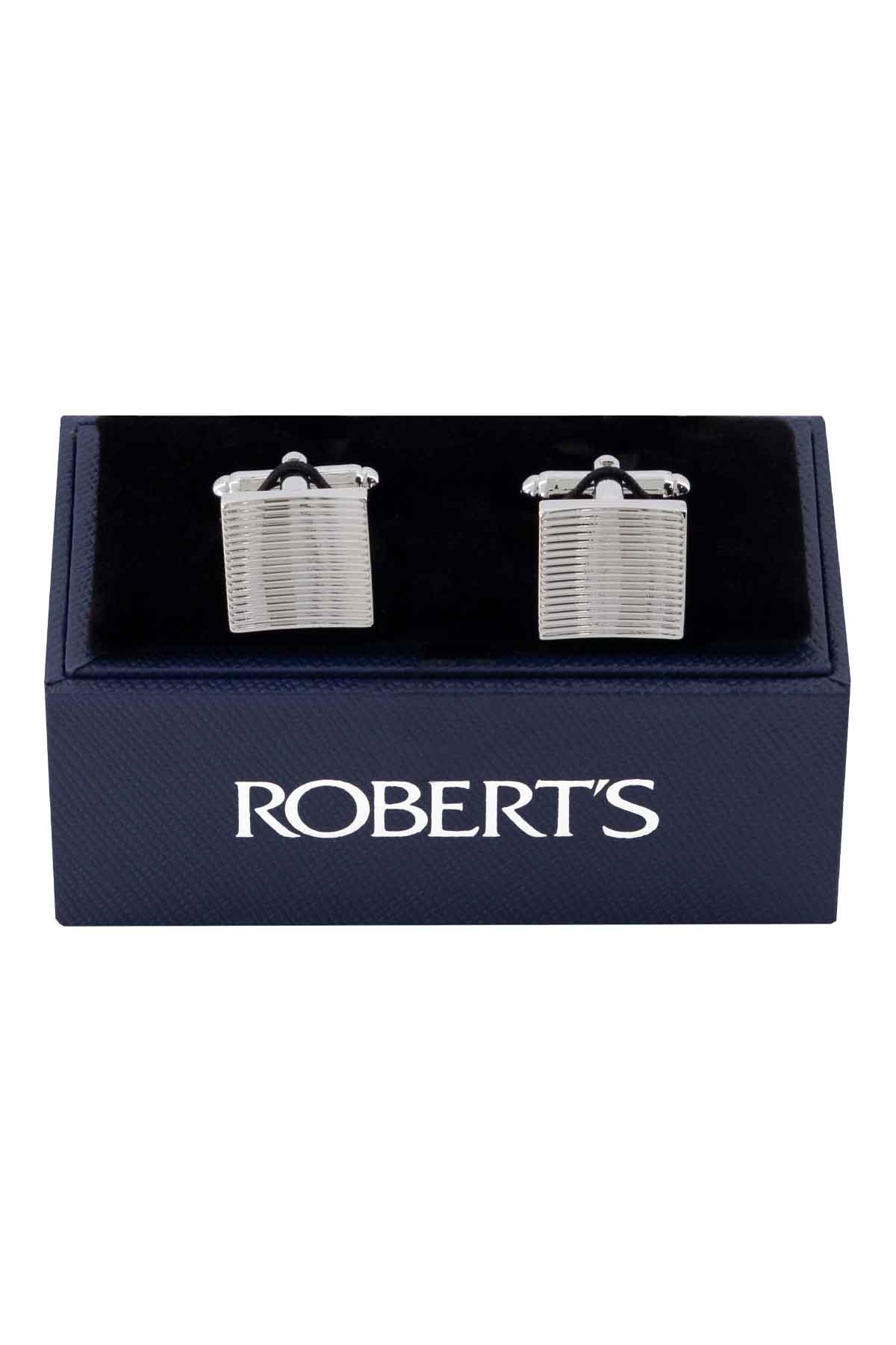 Mancuernillas Cuadrada Roberts Color Gris Perla