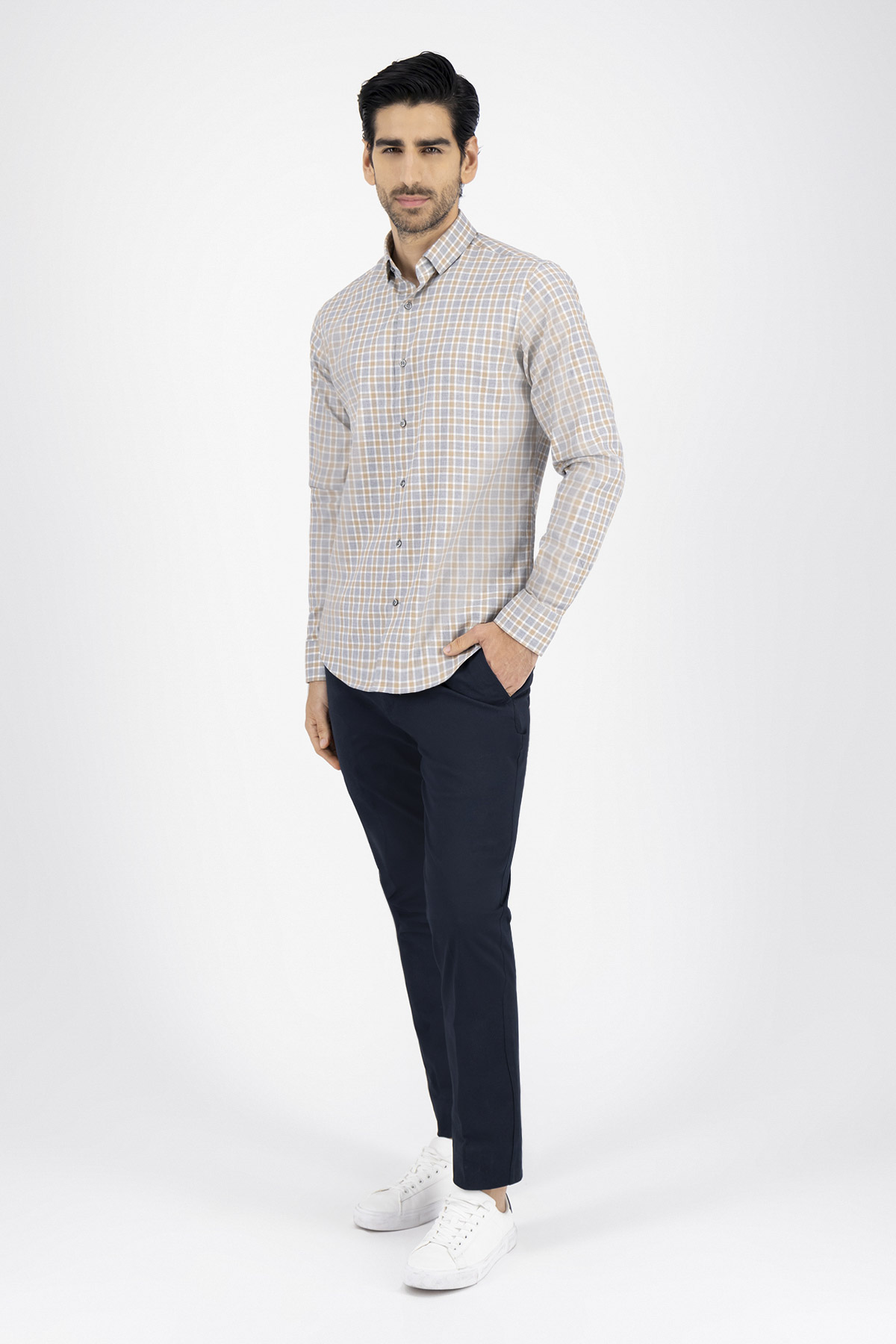 Camisa Casual Premium Cotton Slim Fit