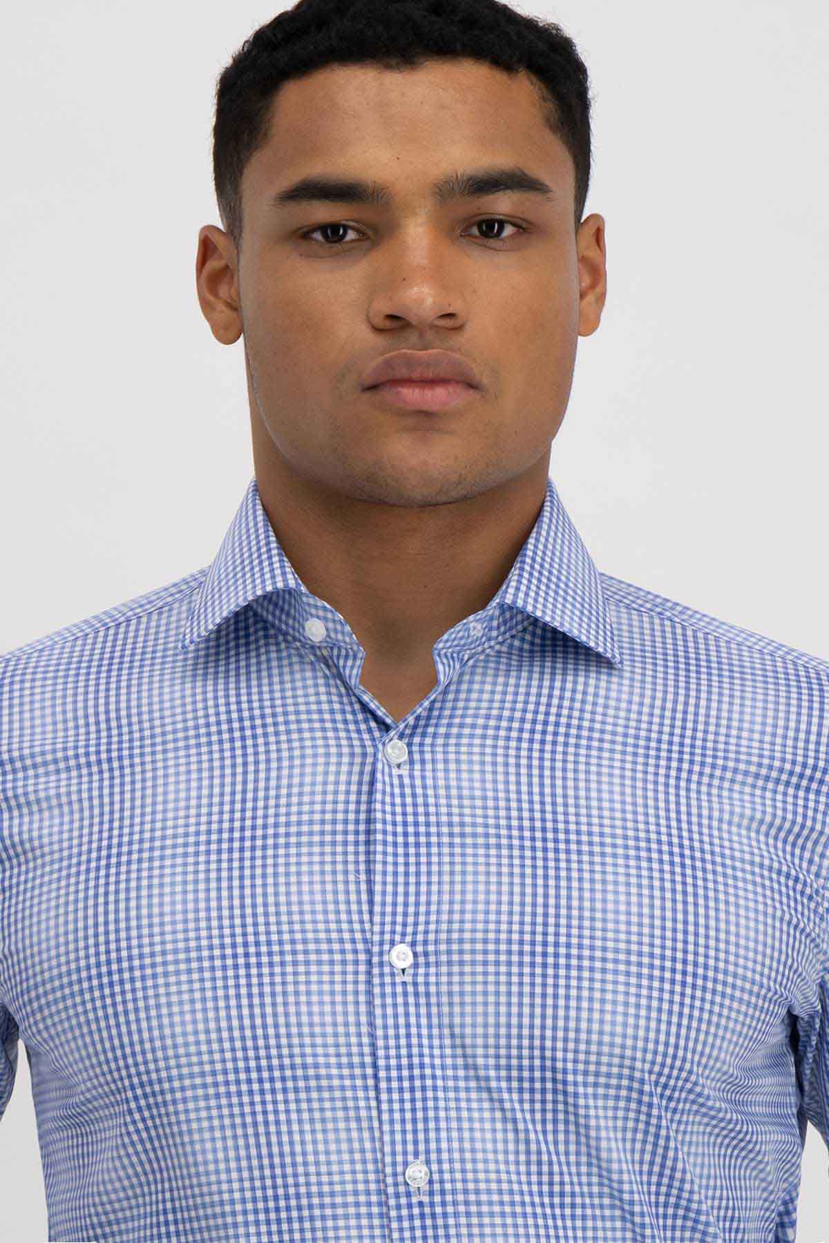Camisa Sport Roberts Super Touch Color Azul Claro Slim Fit