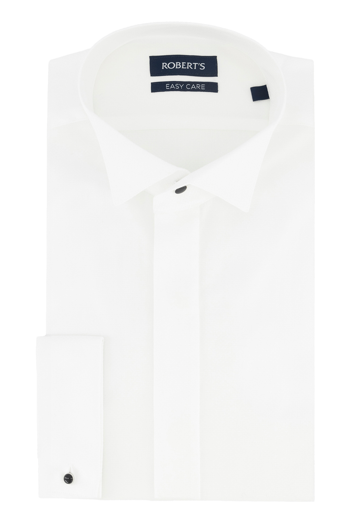 Camisa Formal Easy Care Roberts Slim Fit Blanco Negro