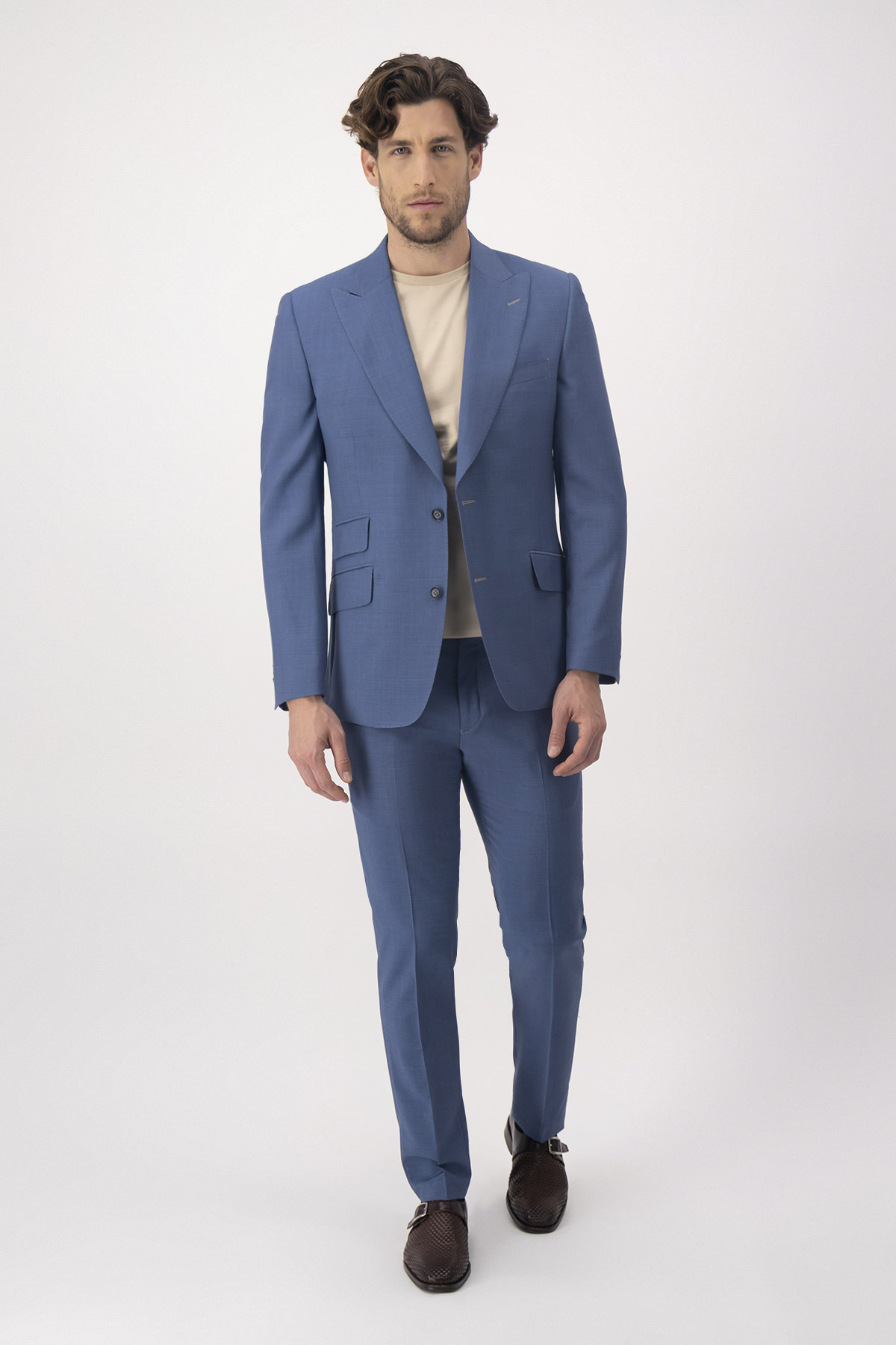 Traje Slim Fit Azul Claro