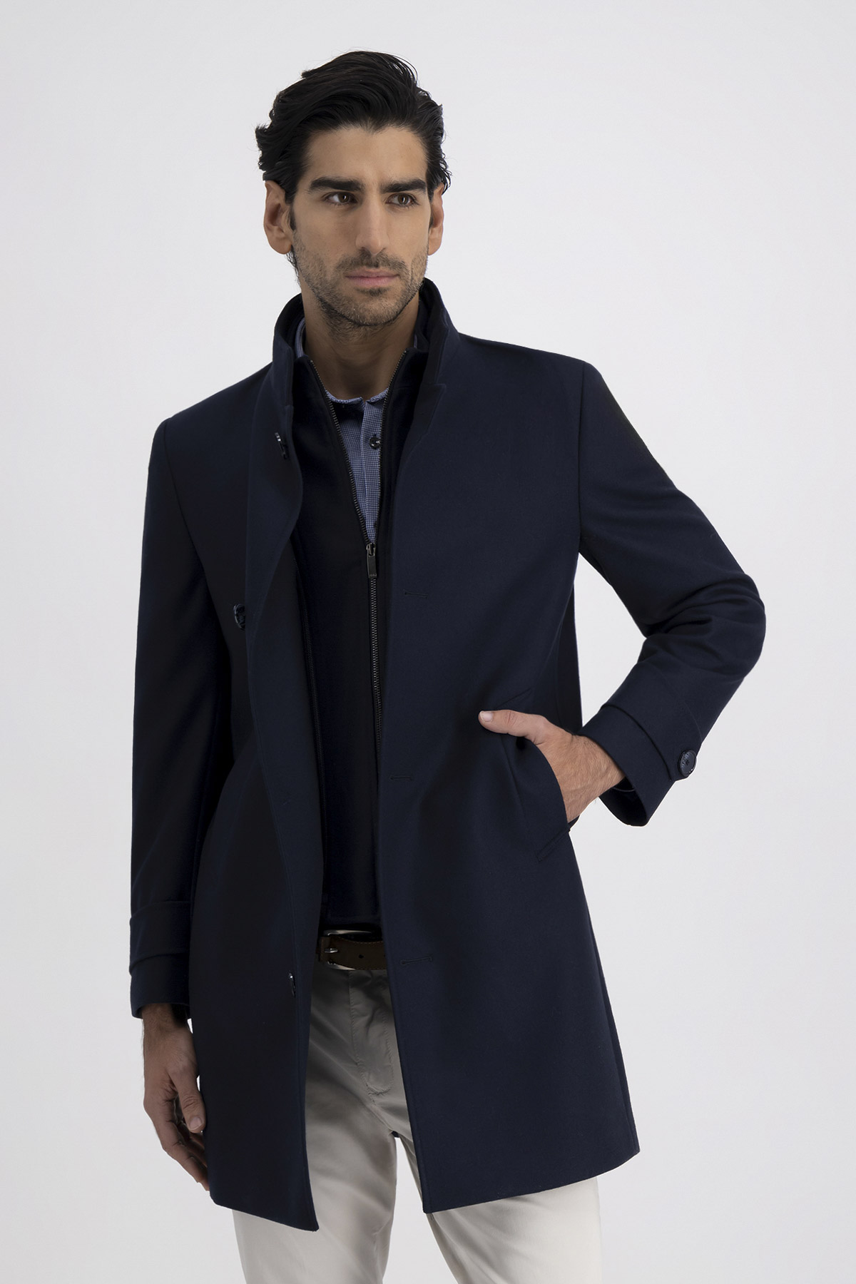 Abrigo Roberts Azul Marino Slim Fit