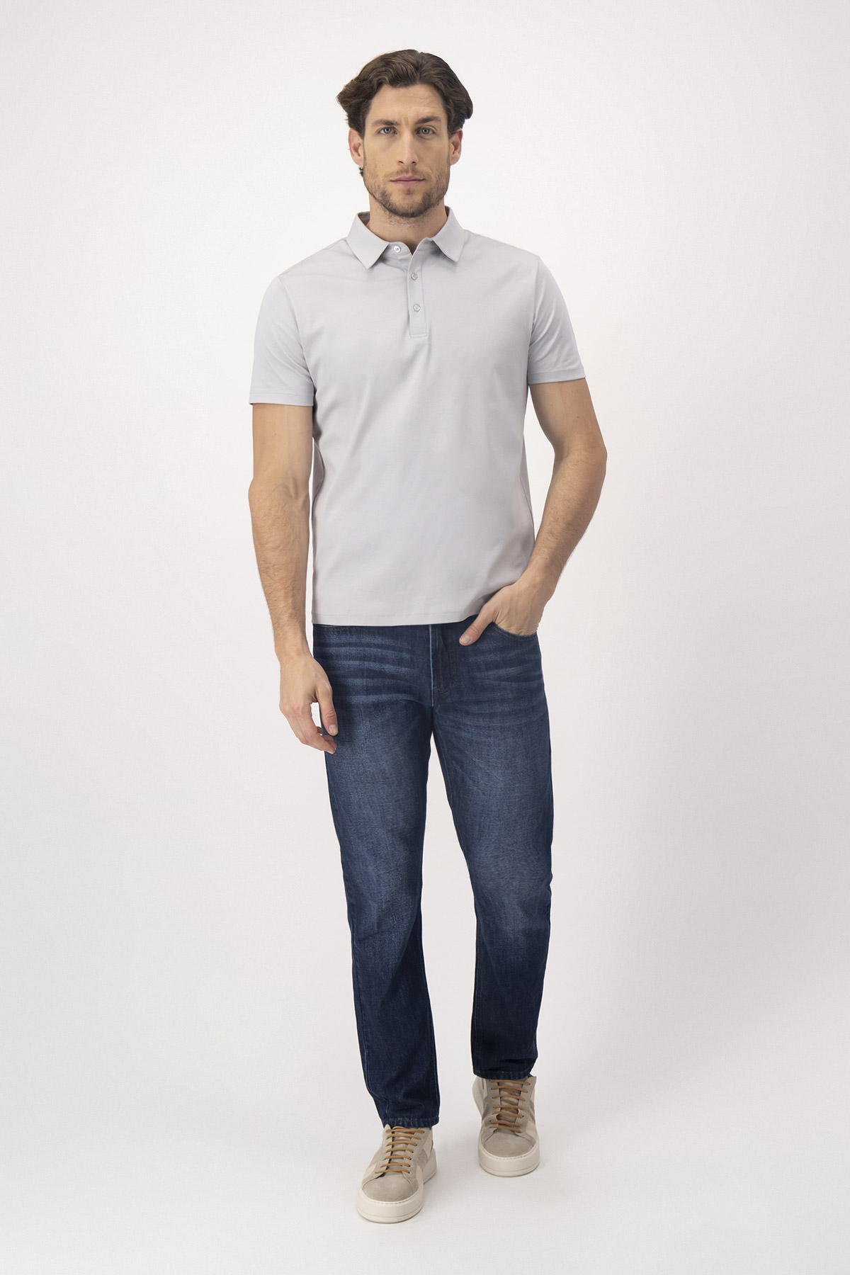 Playera Tipo Polo MERCERIZED COTTON Contemporary Fit