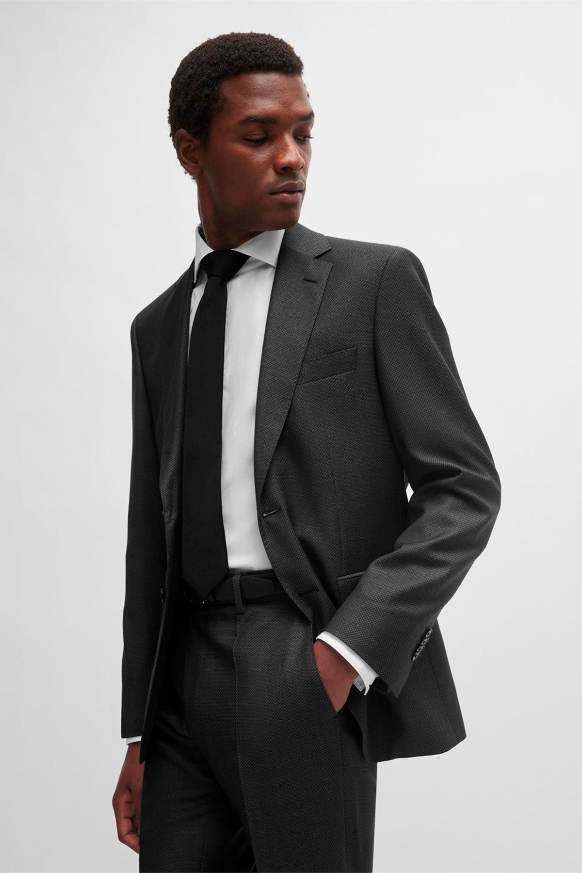Traje Boss Gris Acero Contemporary Fit image number 8