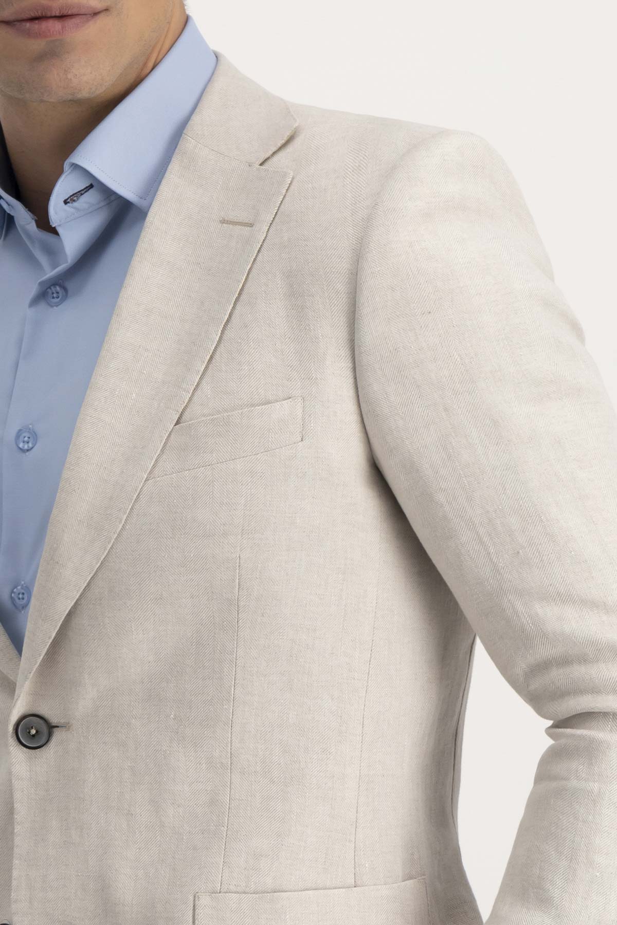 Saco Beige Claro Slim Fit