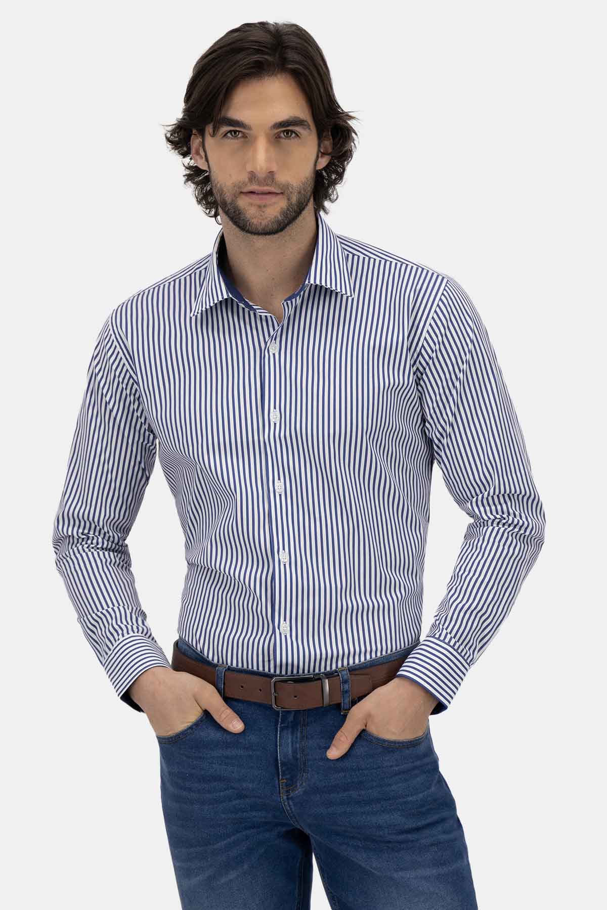 Camisa Roberts Red Azul Marino Slim Fit