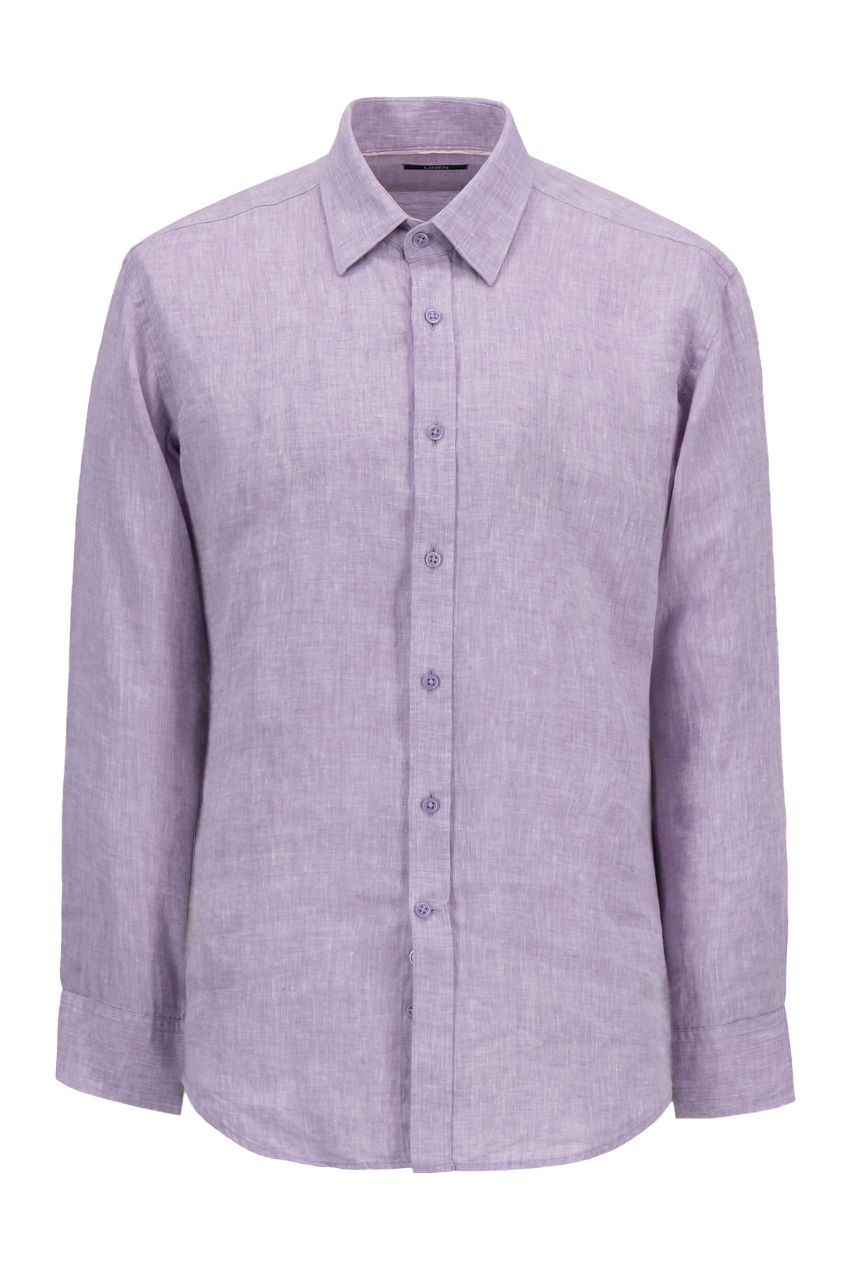 Camisa Casual LINEN Color Lila Regular Fit