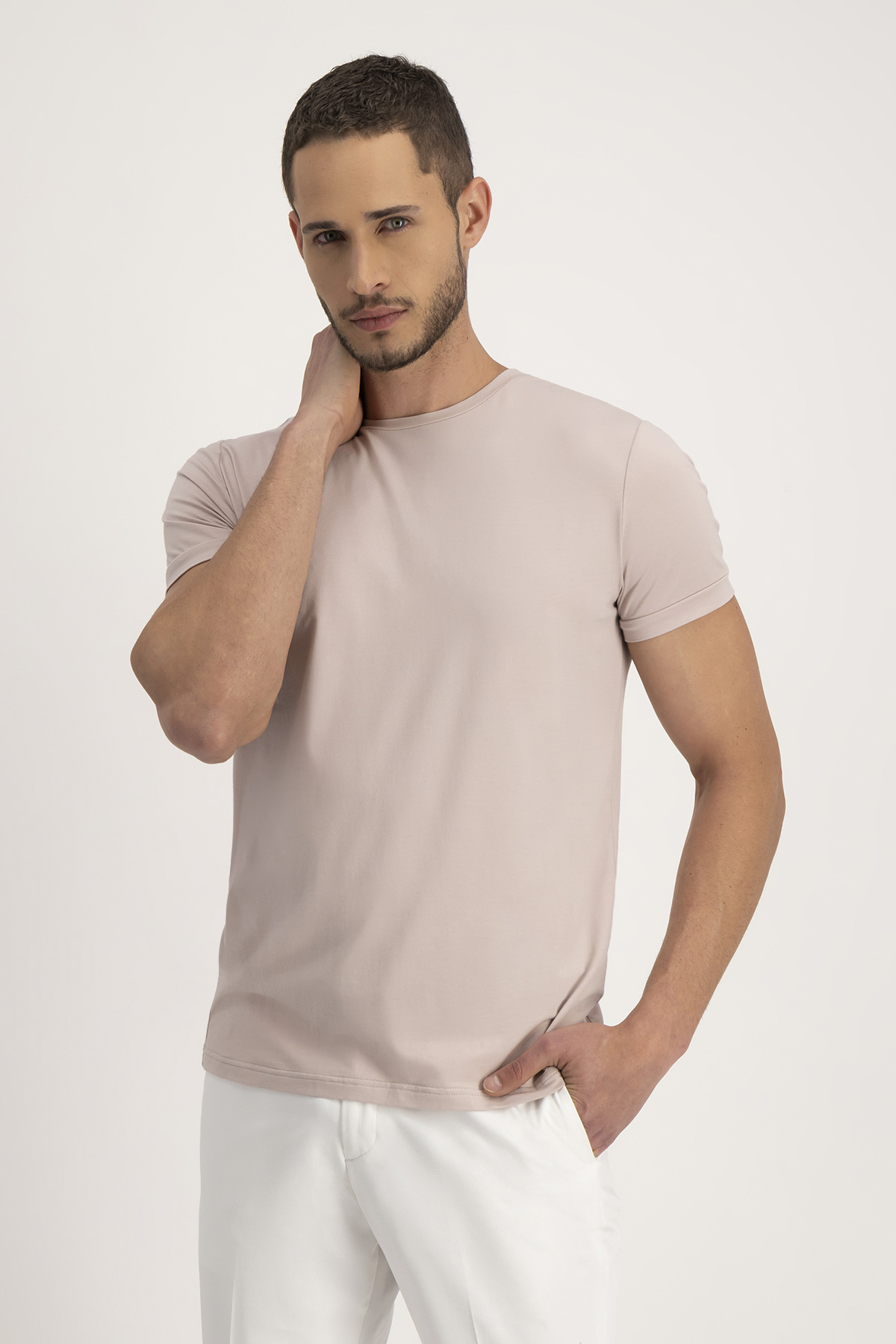 Playera ANATOMIC TECHNOLOGY Roberts Red Rosa Claro Slim Fit