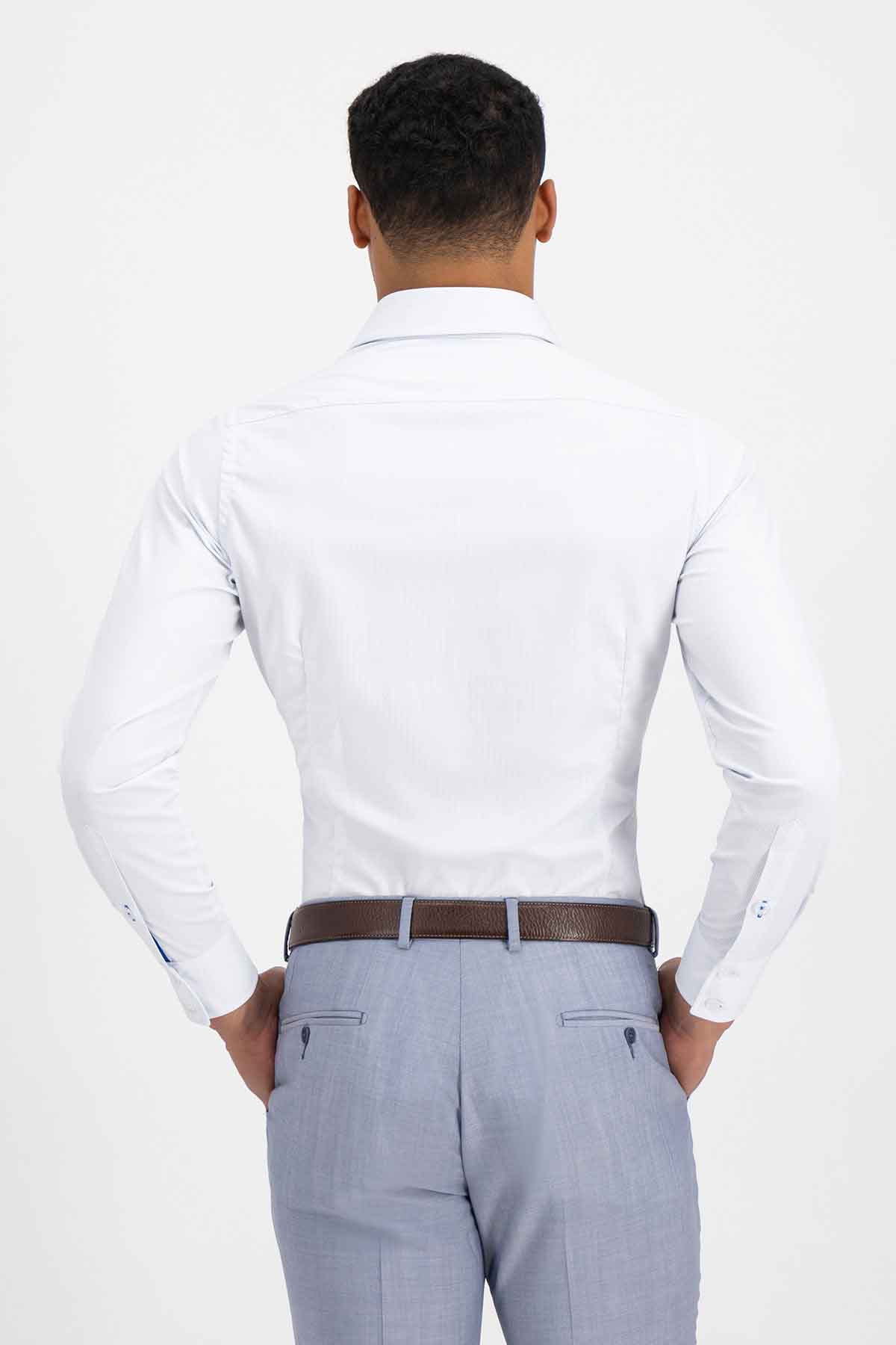 Camisa Vestir BAMBOO Roberts Red Blanco Slim Fit