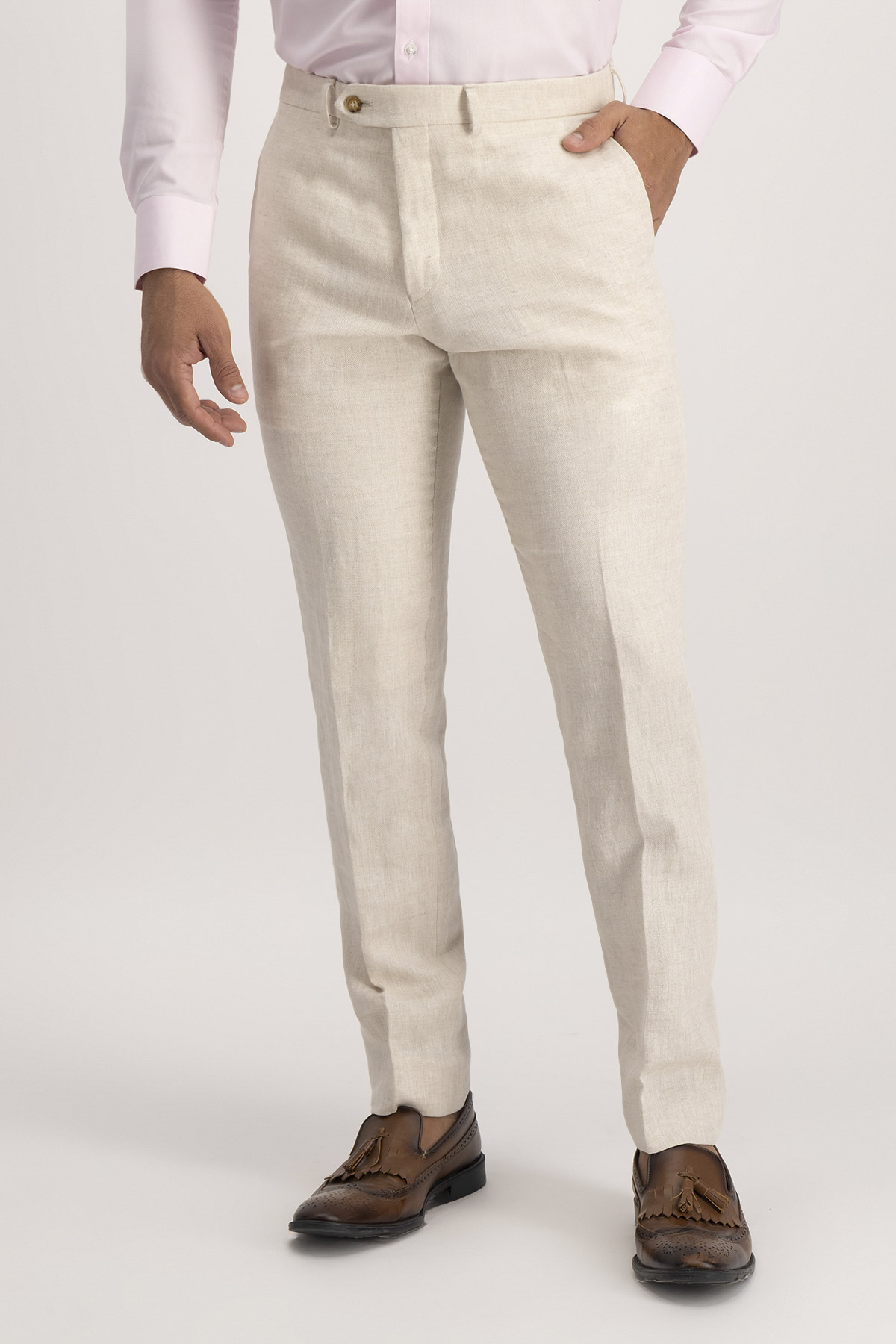 Pantalón Formal Roberts Red Beige Slim Fit