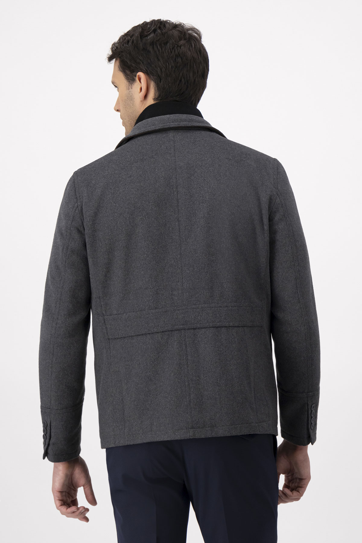 Chamarra Contemporary Fit Gris Oxford