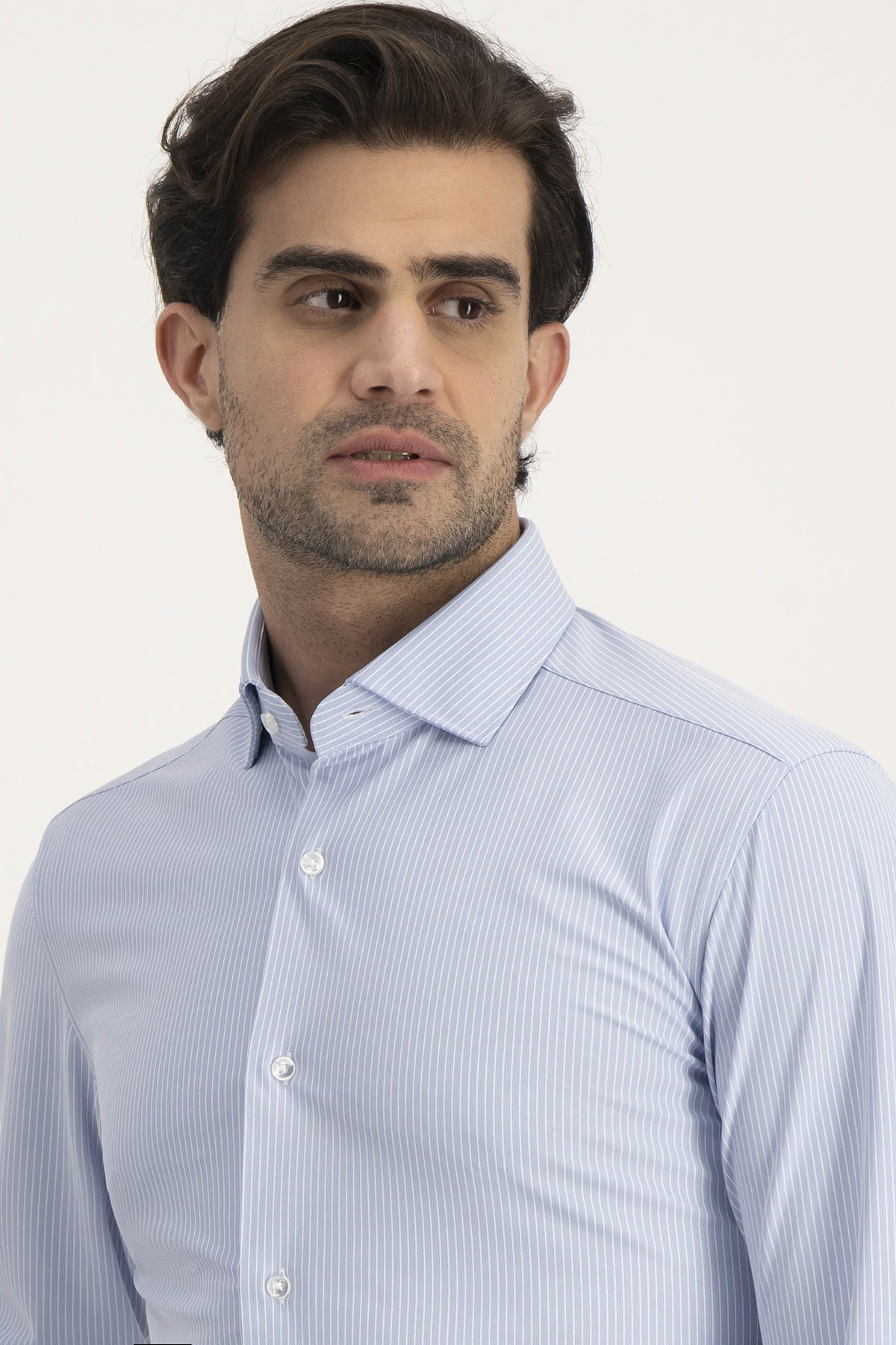 Camisa Formal Anatomic Technology Roberts Azul Claro Slim Fit