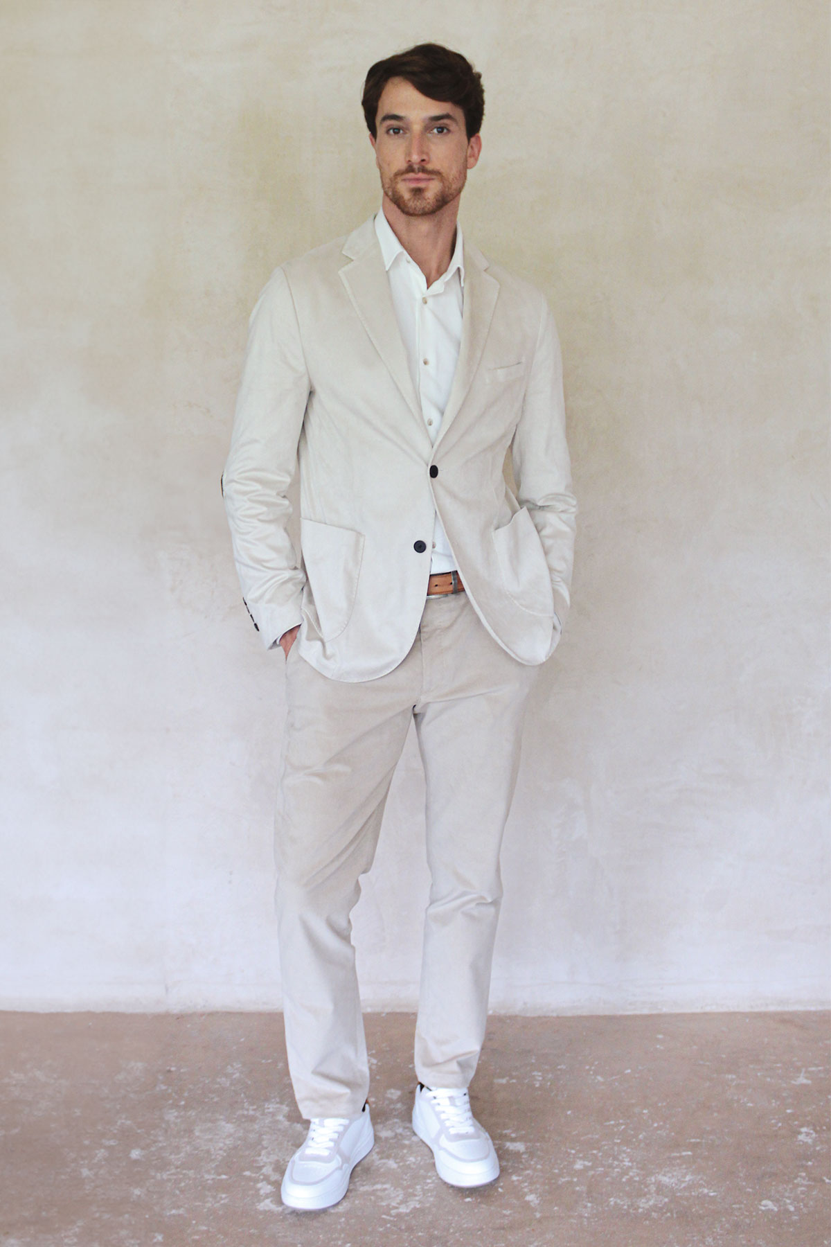 Saco Beige Claro Slim Fit