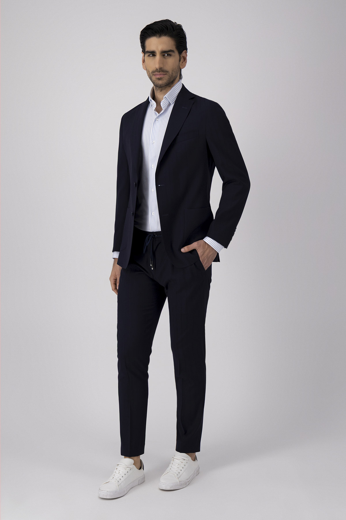 Traje Calderoni Azul Marino Slim Fit